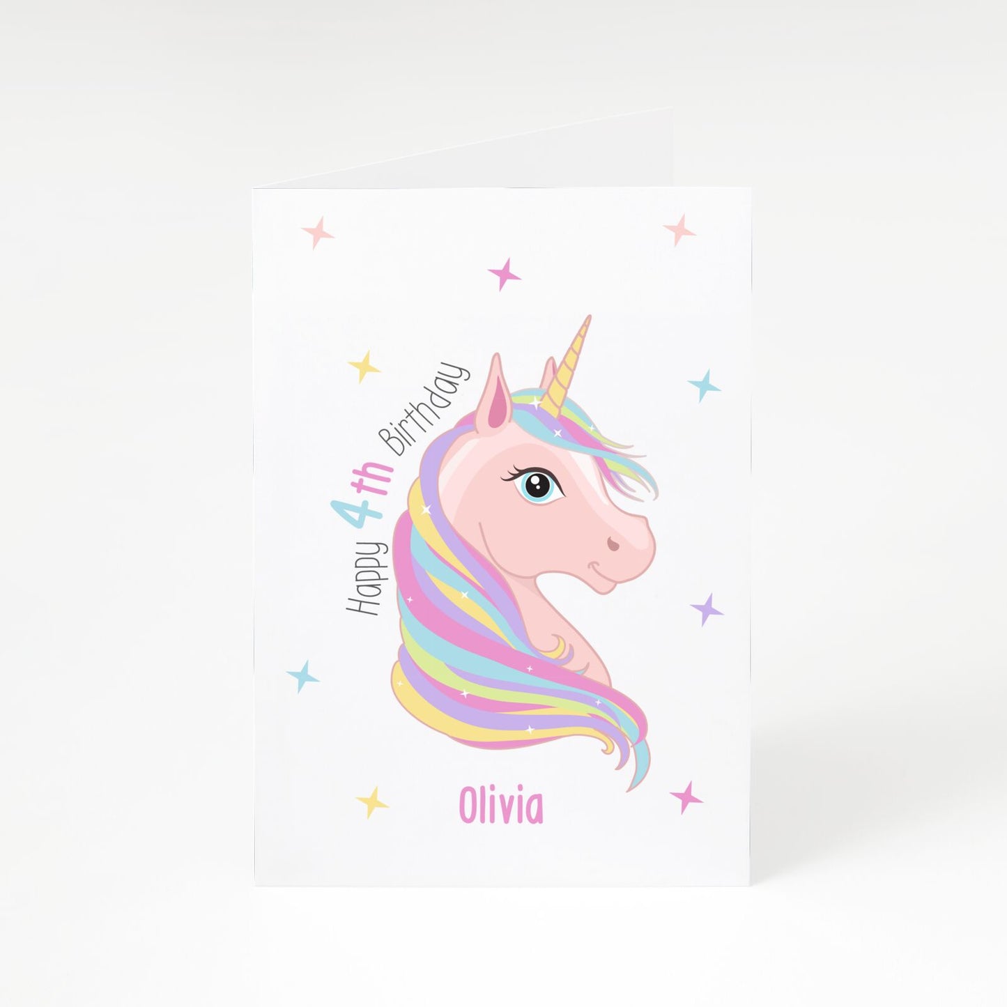 Personalised Children s Birthday Unicorn A5 Greetings Card