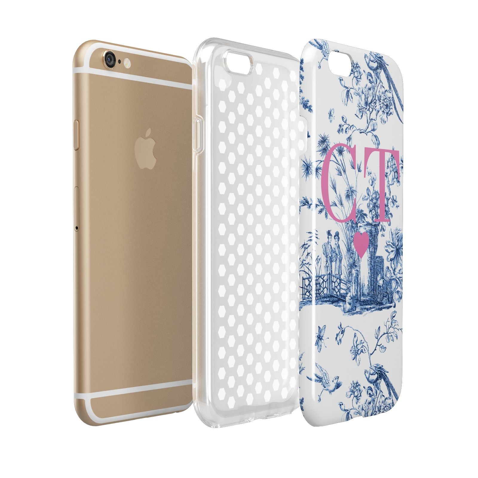 Personalised Chinoiserie Initials Apple iPhone 6 3D Tough Case Expanded view