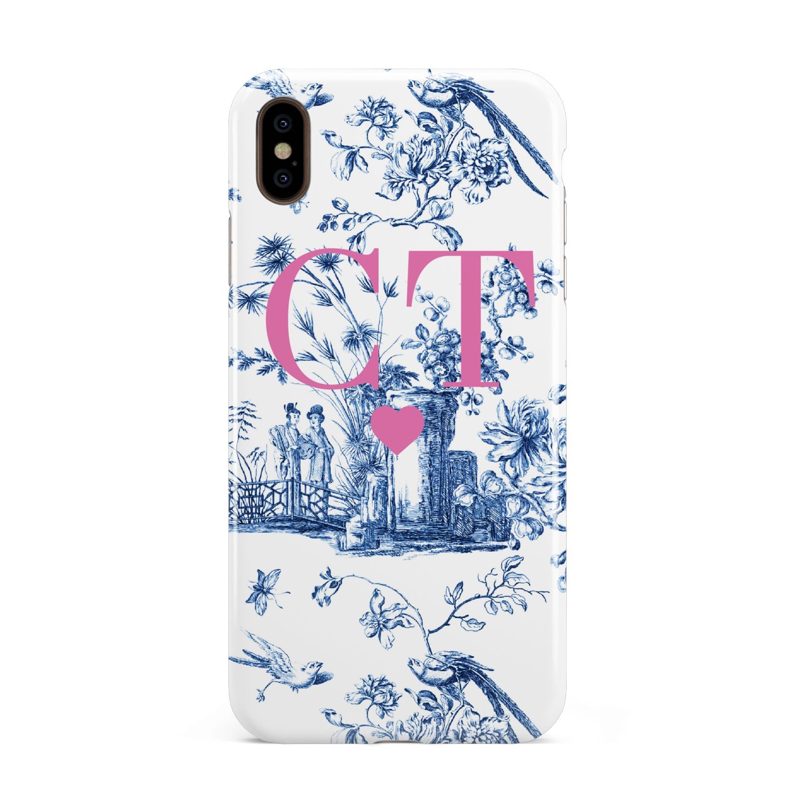 Personalised Chinoiserie Initials Apple iPhone Xs Max 3D Tough Case