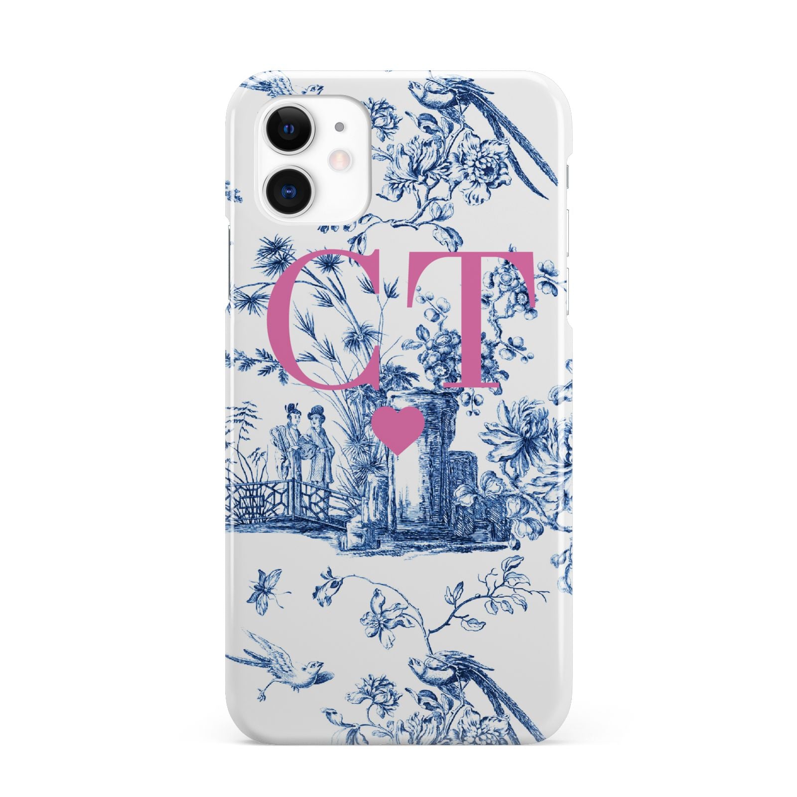 Personalised Chinoiserie Initials iPhone 11 3D Snap Case