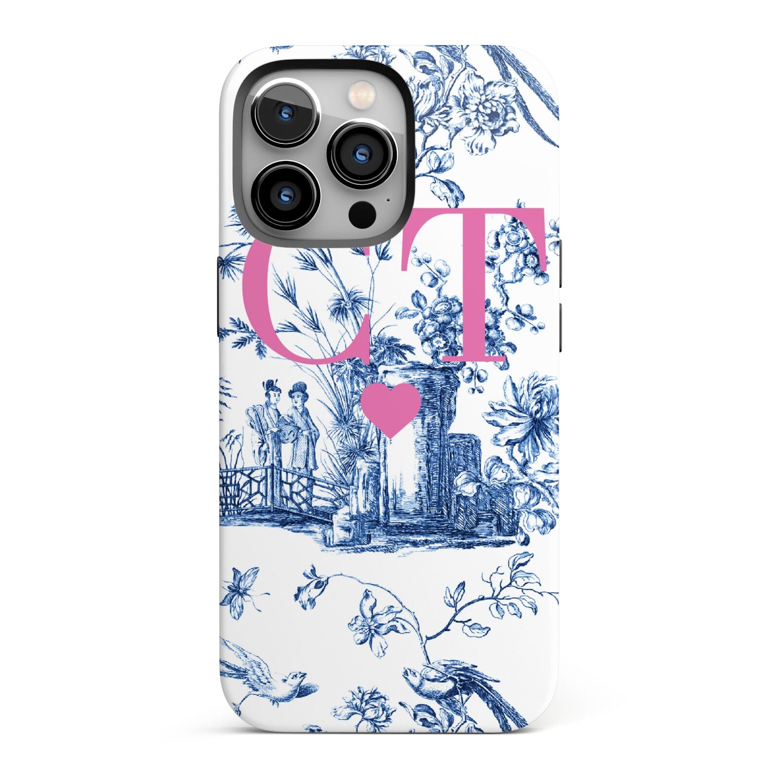 Personalised Chinoiserie Initials iPhone 13 Pro Full Wrap 3D Tough Case