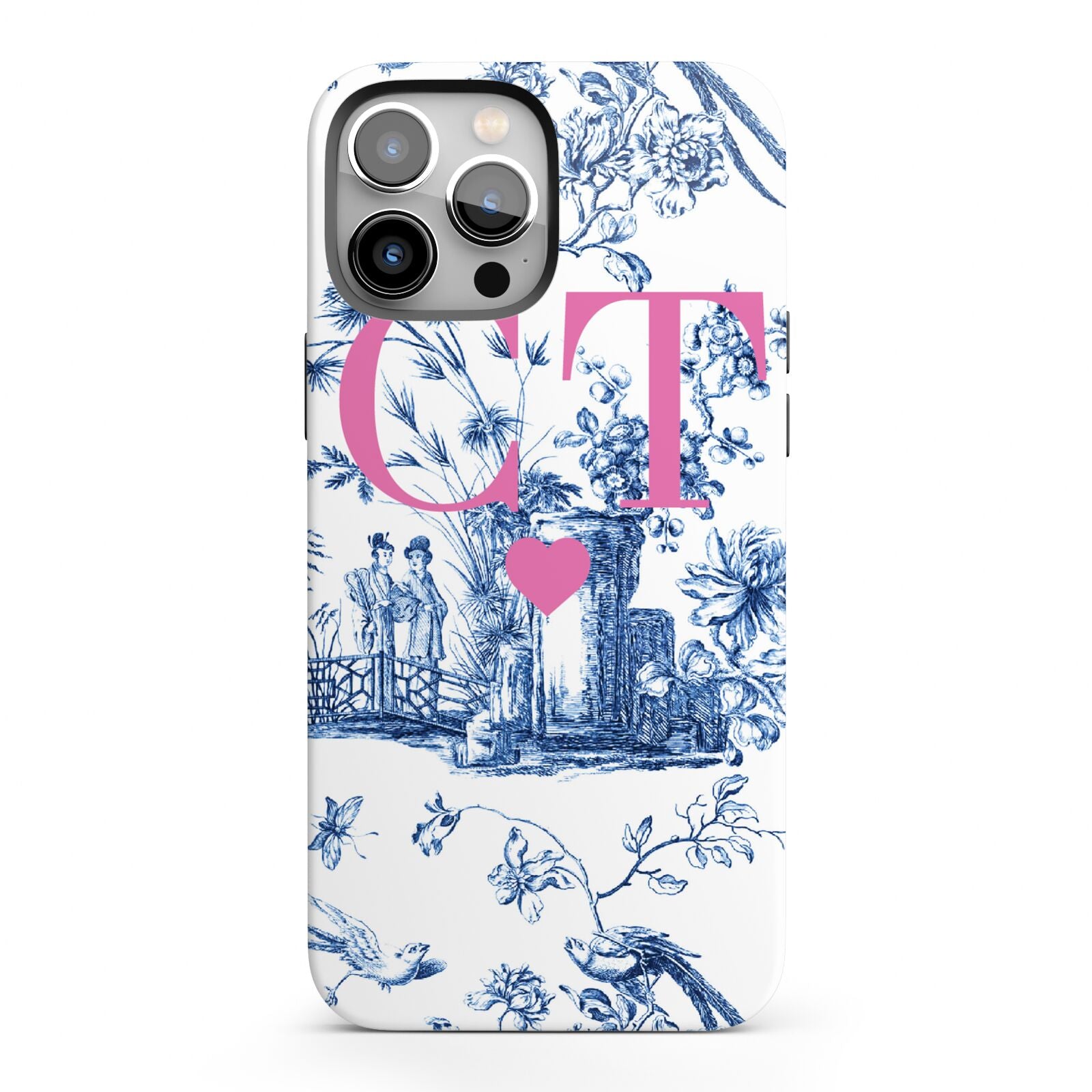 Personalised Chinoiserie Initials iPhone 13 Pro Max Full Wrap 3D Tough Case