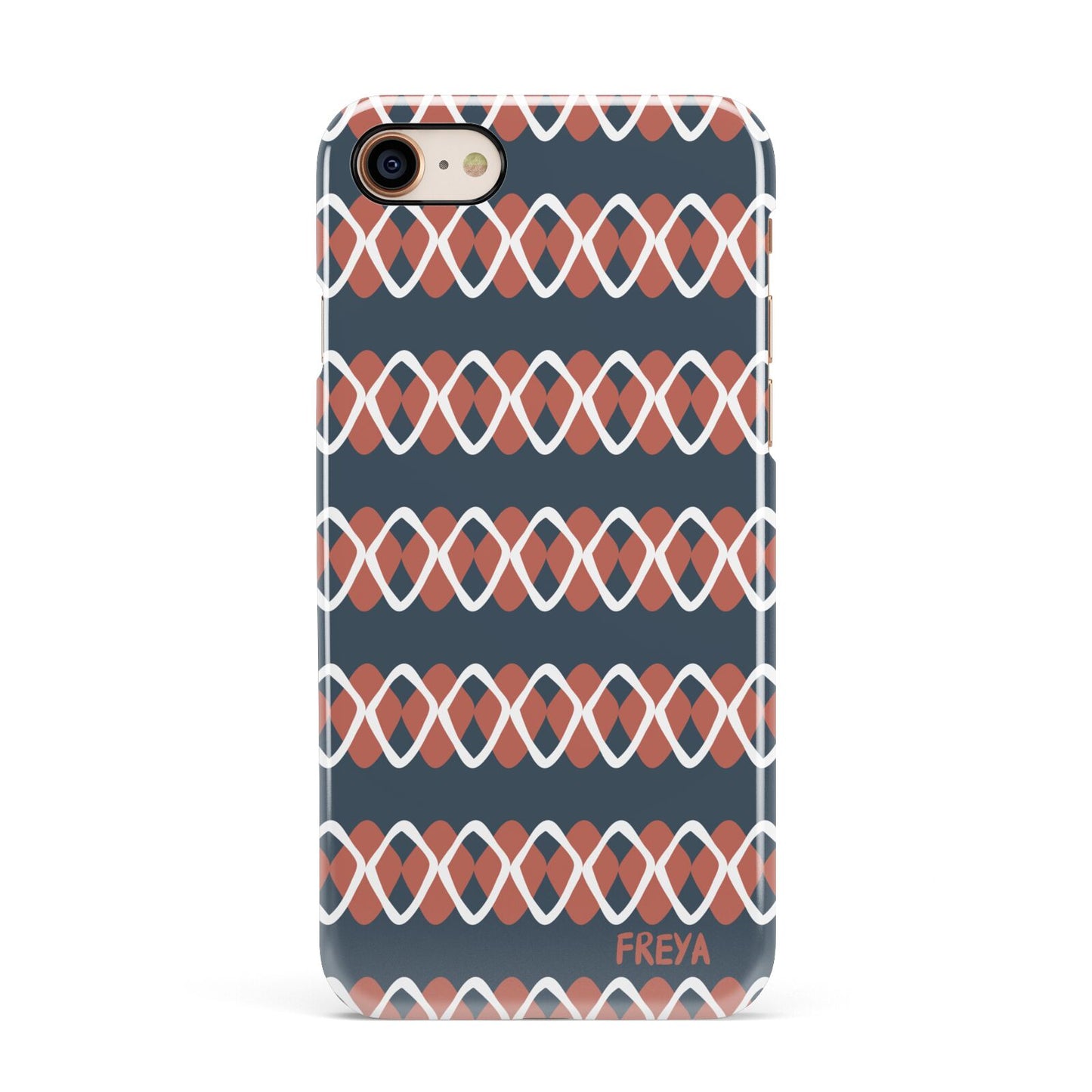 Personalised Christmas Abstract Pattern Apple iPhone 7 8 3D Snap Case