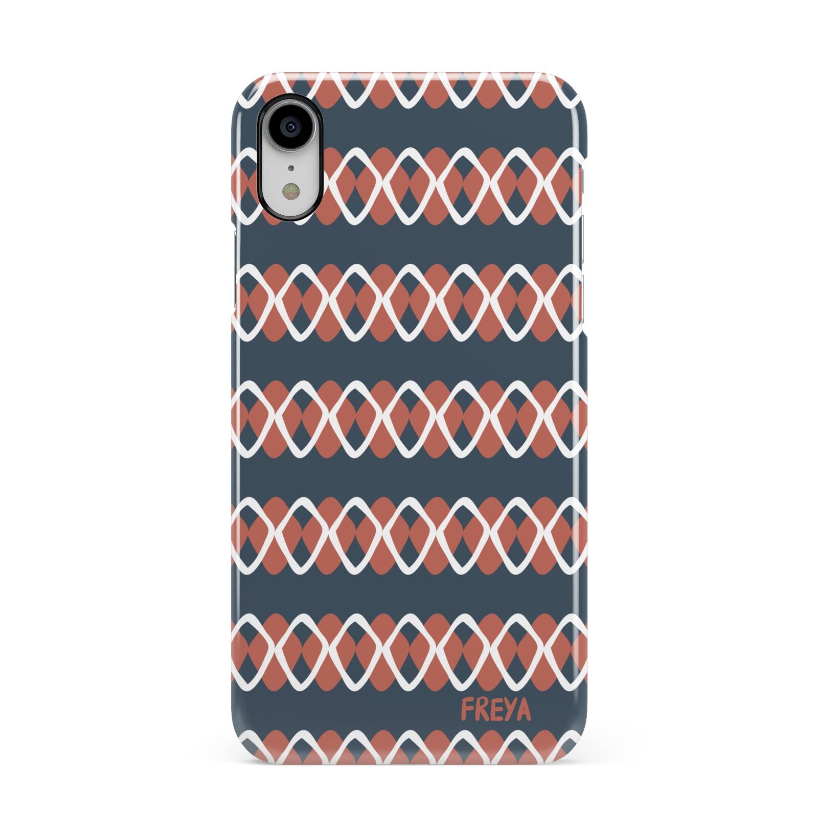 Personalised Christmas Abstract Pattern Apple iPhone XR White 3D Snap Case