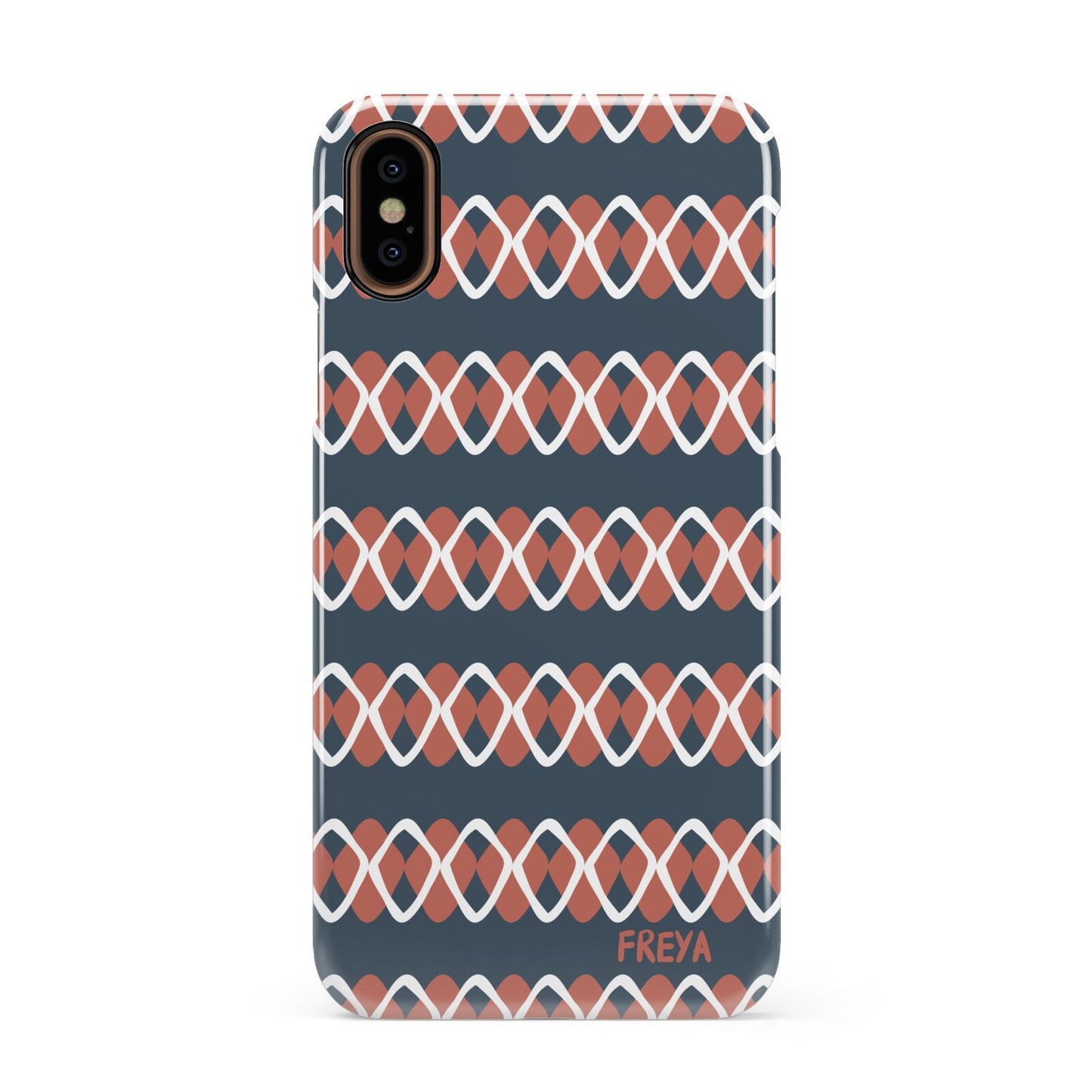 Personalised Christmas Abstract Pattern Apple iPhone XS 3D Snap Case