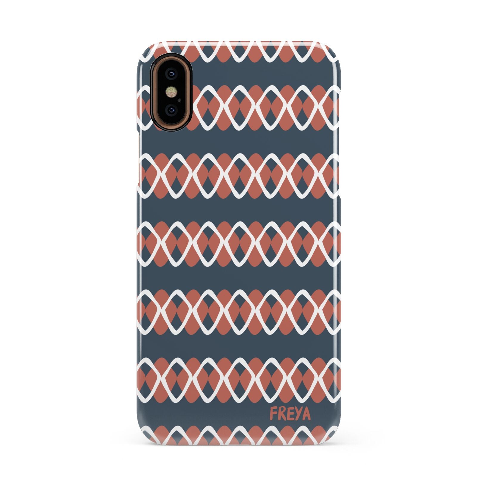 Personalised Christmas Abstract Pattern Apple iPhone XS 3D Snap Case