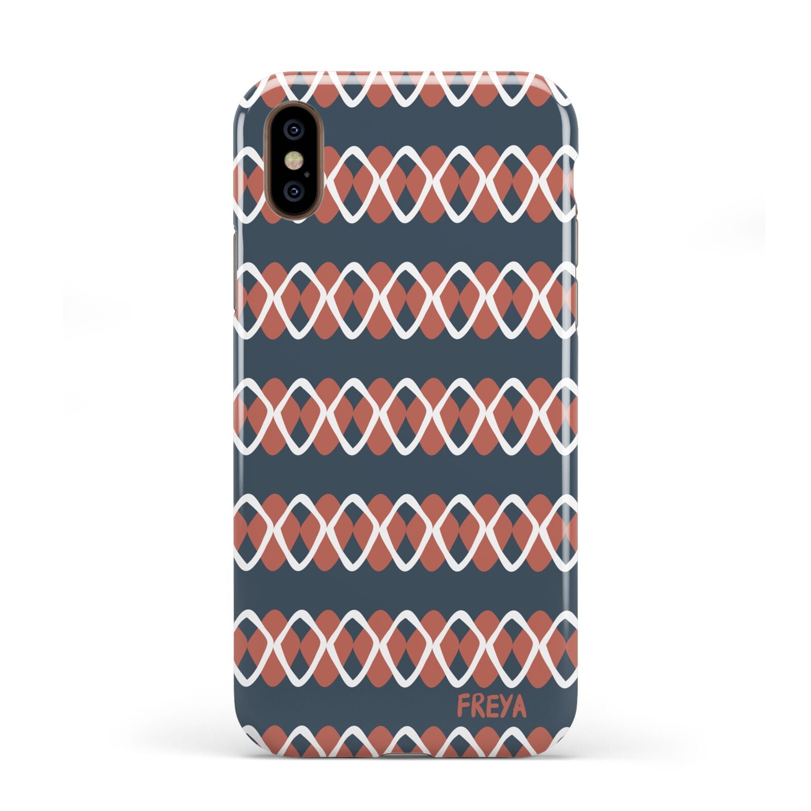 Personalised Christmas Abstract Pattern Apple iPhone XS 3D Tough