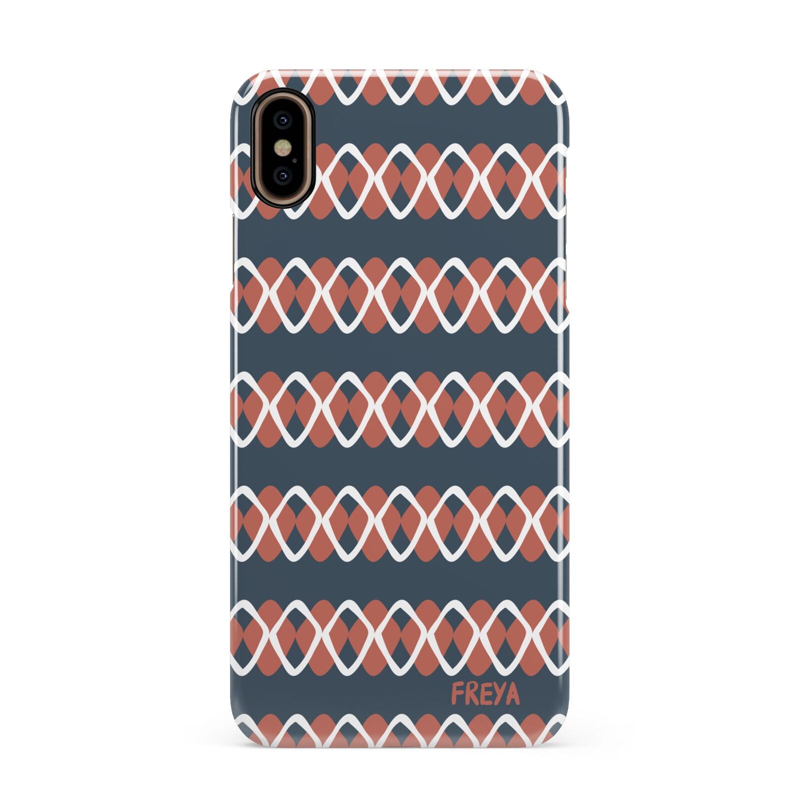 Personalised Christmas Abstract Pattern Apple iPhone Xs Max 3D Snap Case