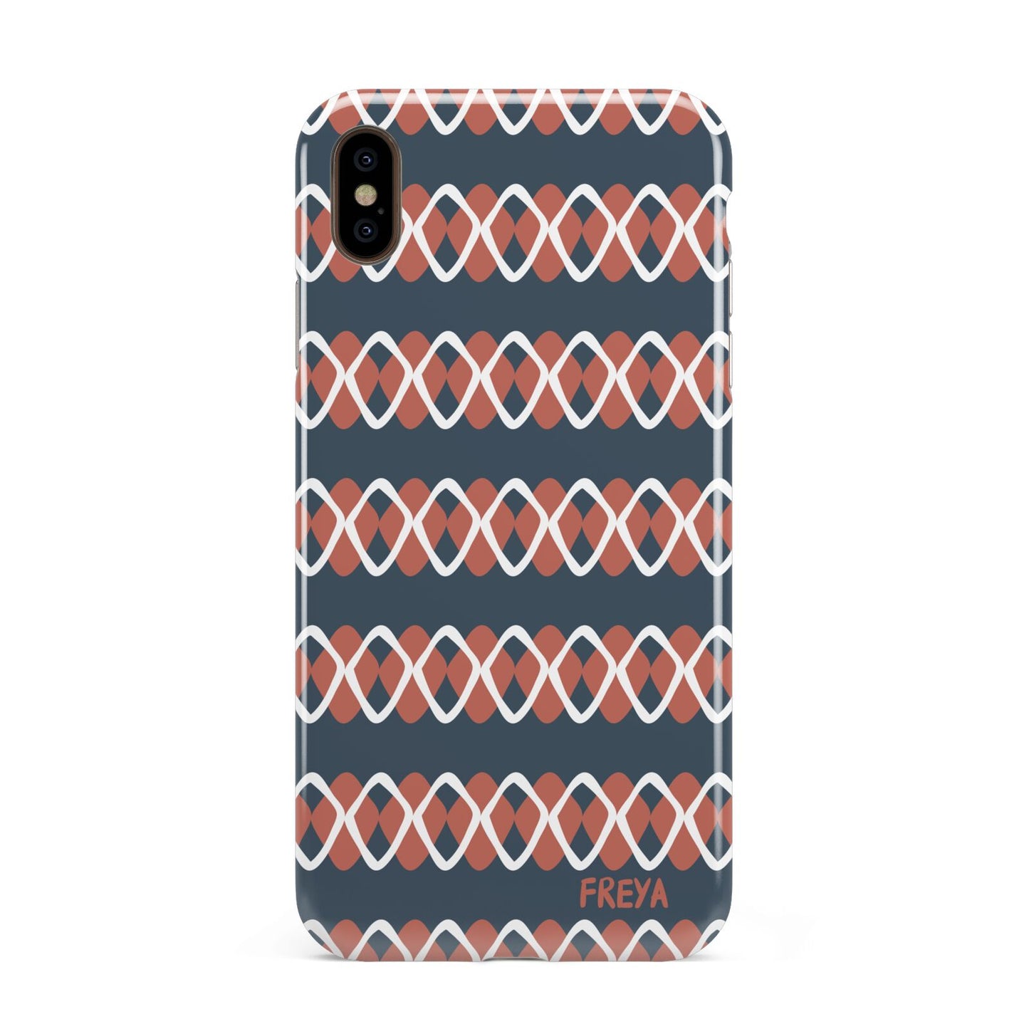 Personalised Christmas Abstract Pattern Apple iPhone Xs Max 3D Tough Case