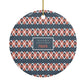 Personalised Christmas Abstract Pattern Circle Decoration Back Image