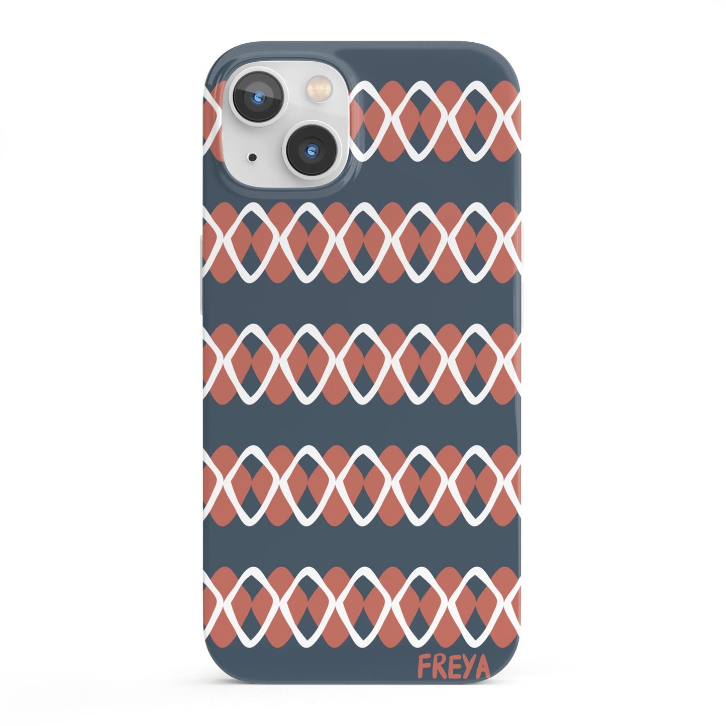 Personalised Christmas Abstract Pattern iPhone 13 Full Wrap 3D Snap Case