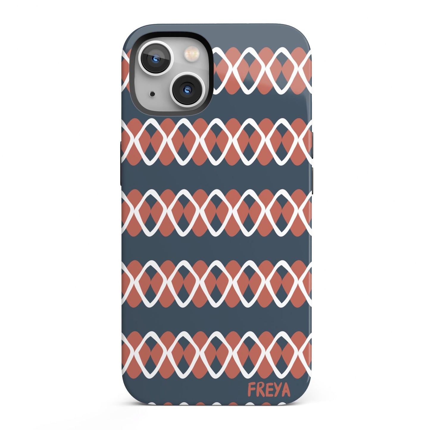 Personalised Christmas Abstract Pattern iPhone 13 Full Wrap 3D Tough Case