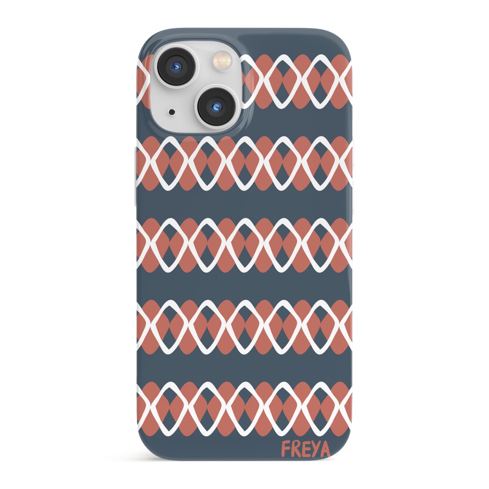 Personalised Christmas Abstract Pattern iPhone 13 Mini Full Wrap 3D Snap Case