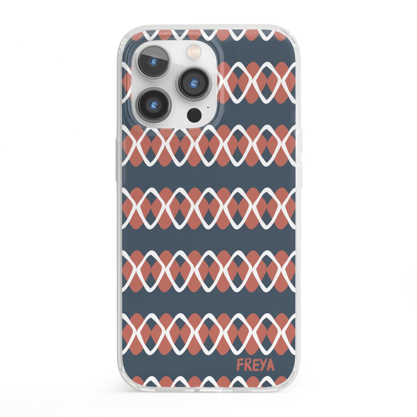 Personalised Christmas Abstract Pattern iPhone 13 Pro Clear Bumper Case