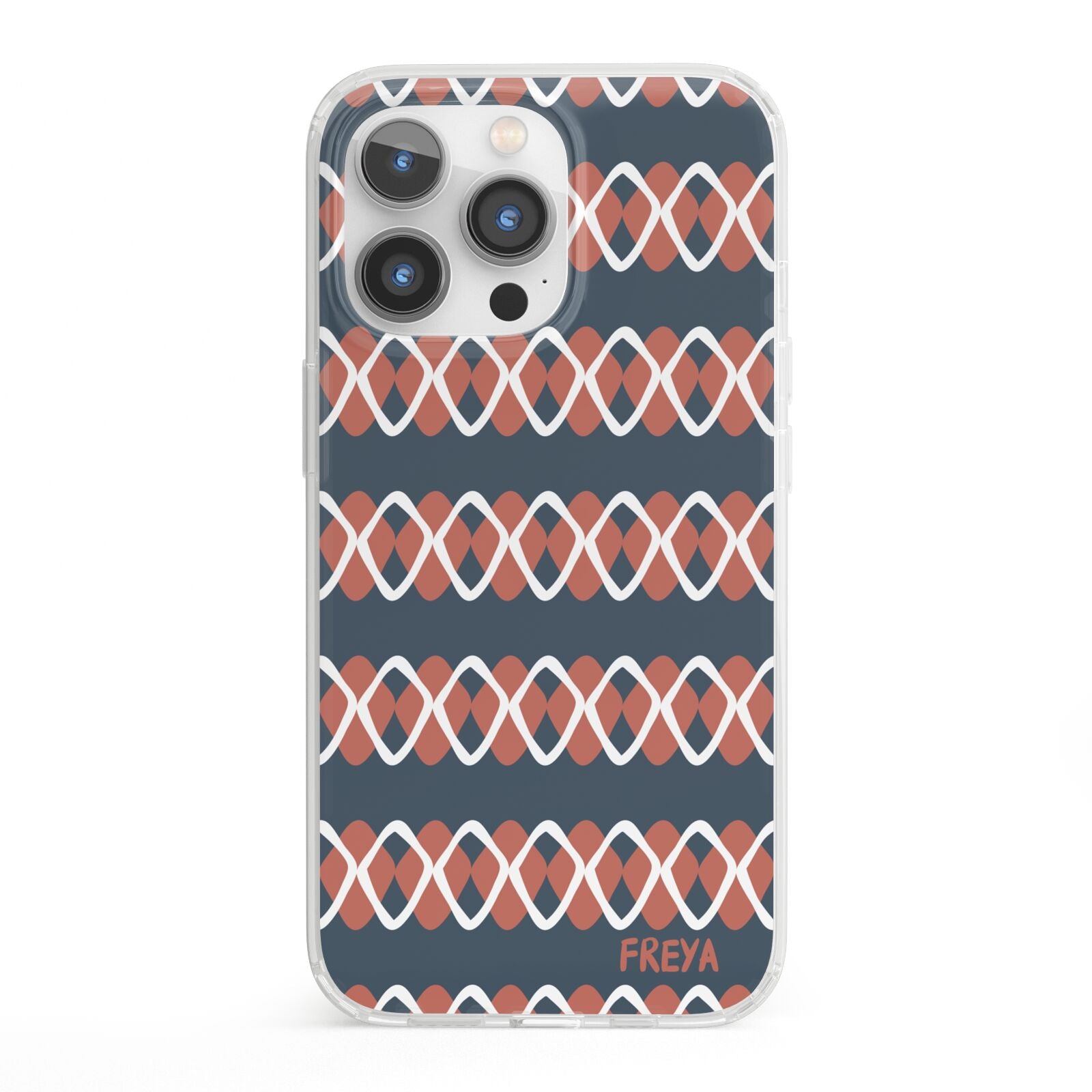 Personalised Christmas Abstract Pattern iPhone 13 Pro Clear Bumper Case