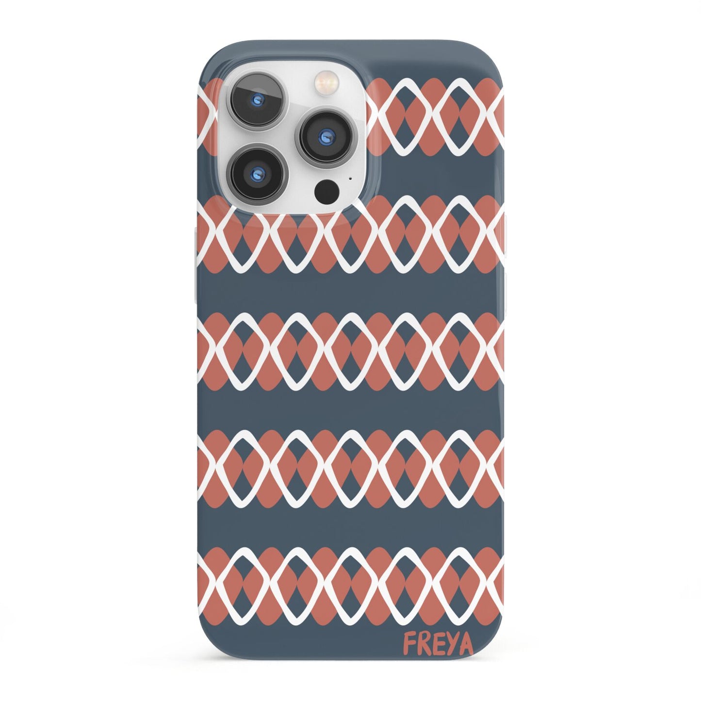 Personalised Christmas Abstract Pattern iPhone 13 Pro Full Wrap 3D Snap Case