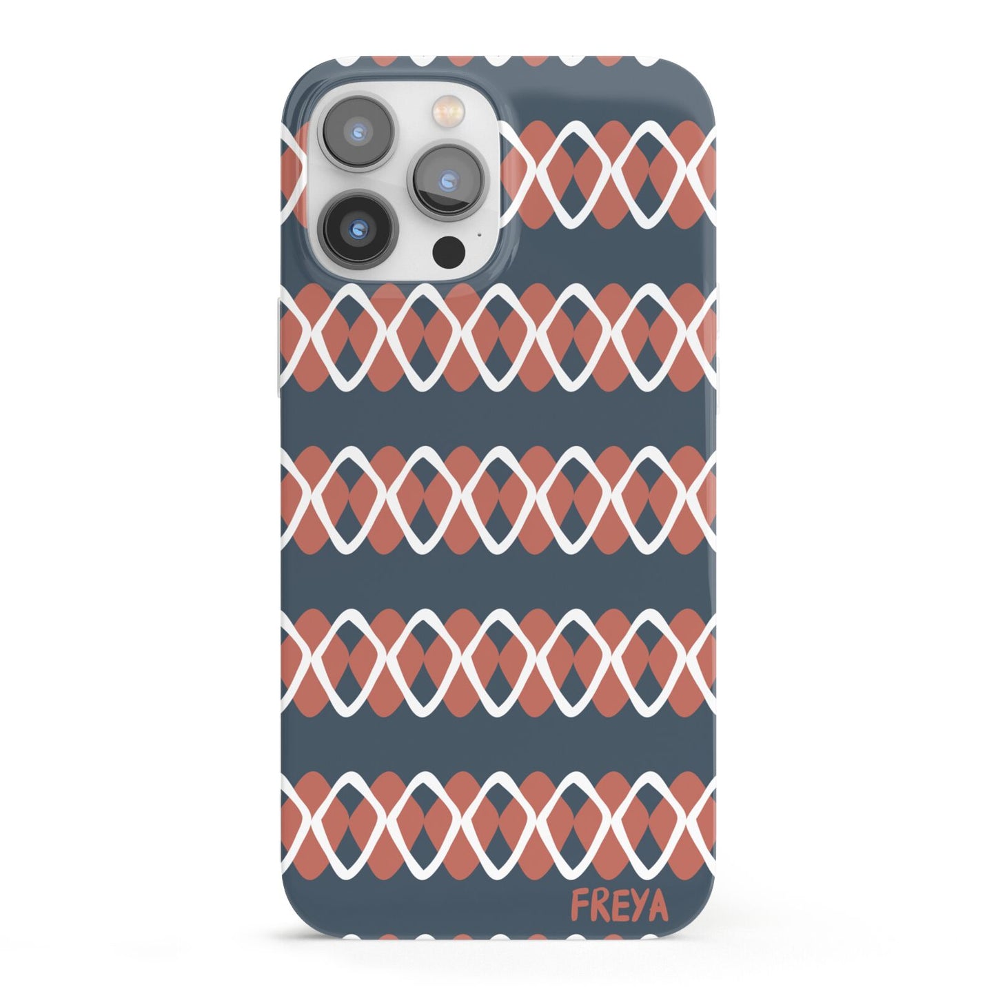 Personalised Christmas Abstract Pattern iPhone 13 Pro Max Full Wrap 3D Snap Case