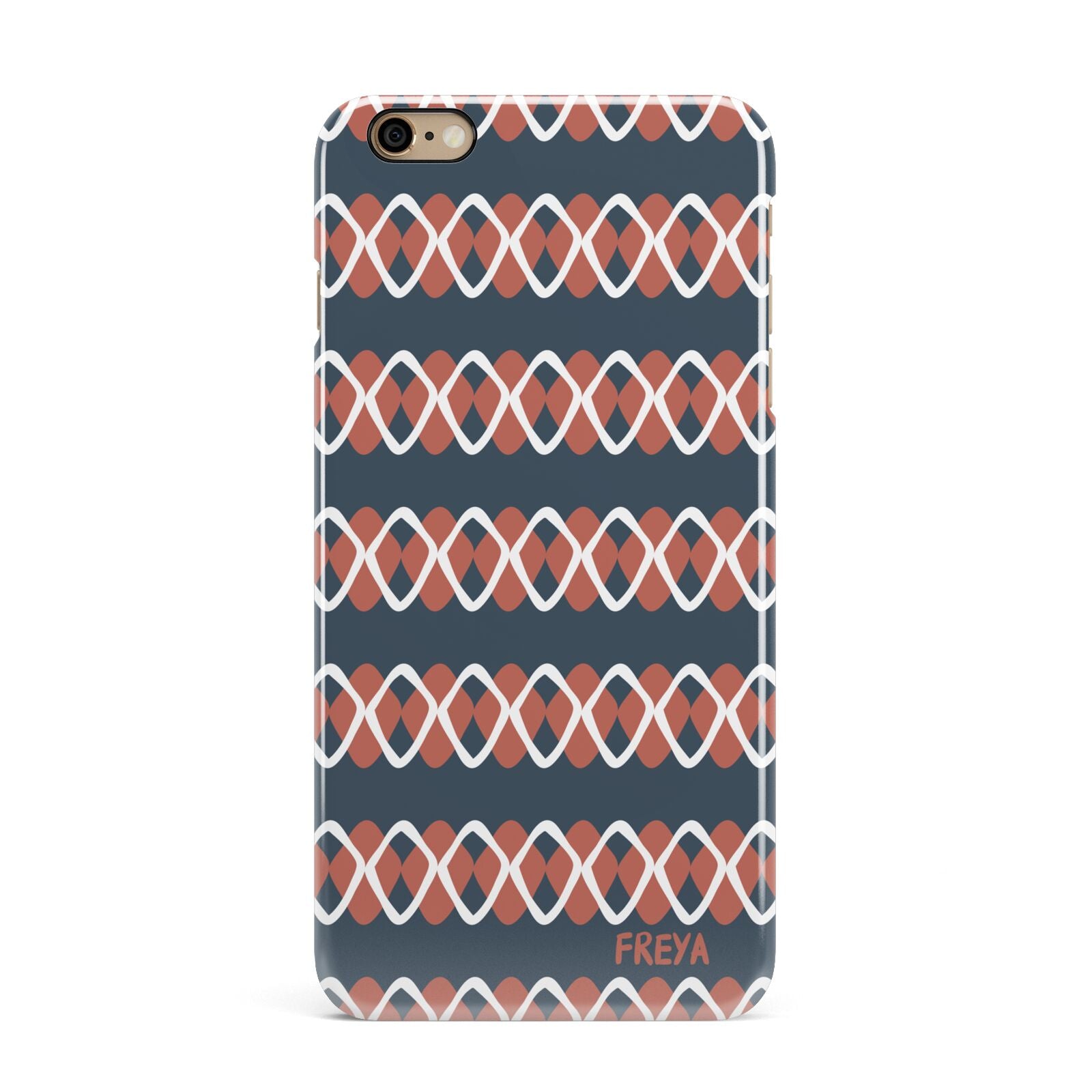 Personalised Christmas Abstract Pattern iPhone 6 Plus 3D Snap Case on Gold Phone