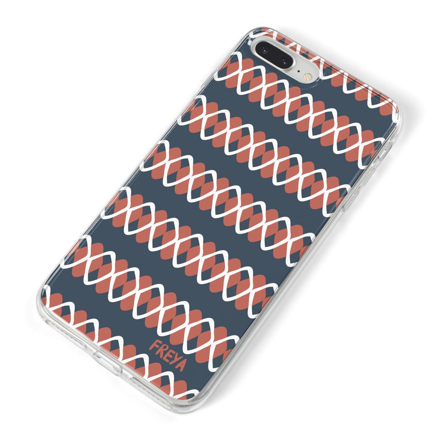 Personalised Christmas Abstract Pattern iPhone 8 Plus Bumper Case on Silver iPhone Alternative Image