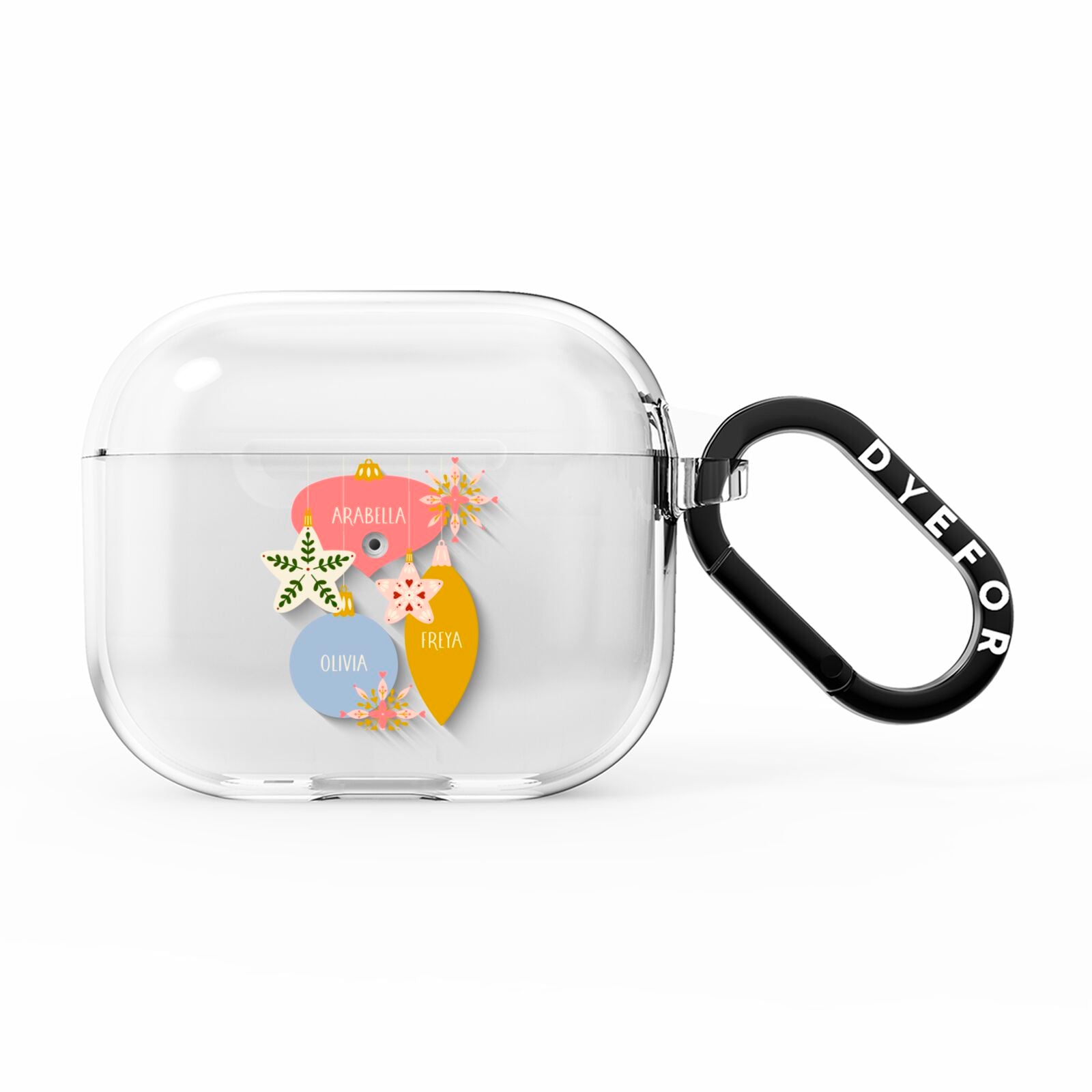 Personalised Christmas Bauble AirPods Clear Case 3rd Gen