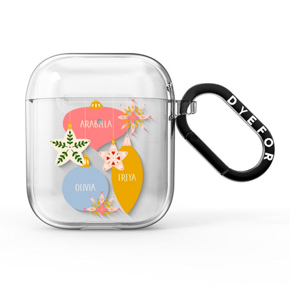 Personalised Christmas Bauble AirPods Clear Case