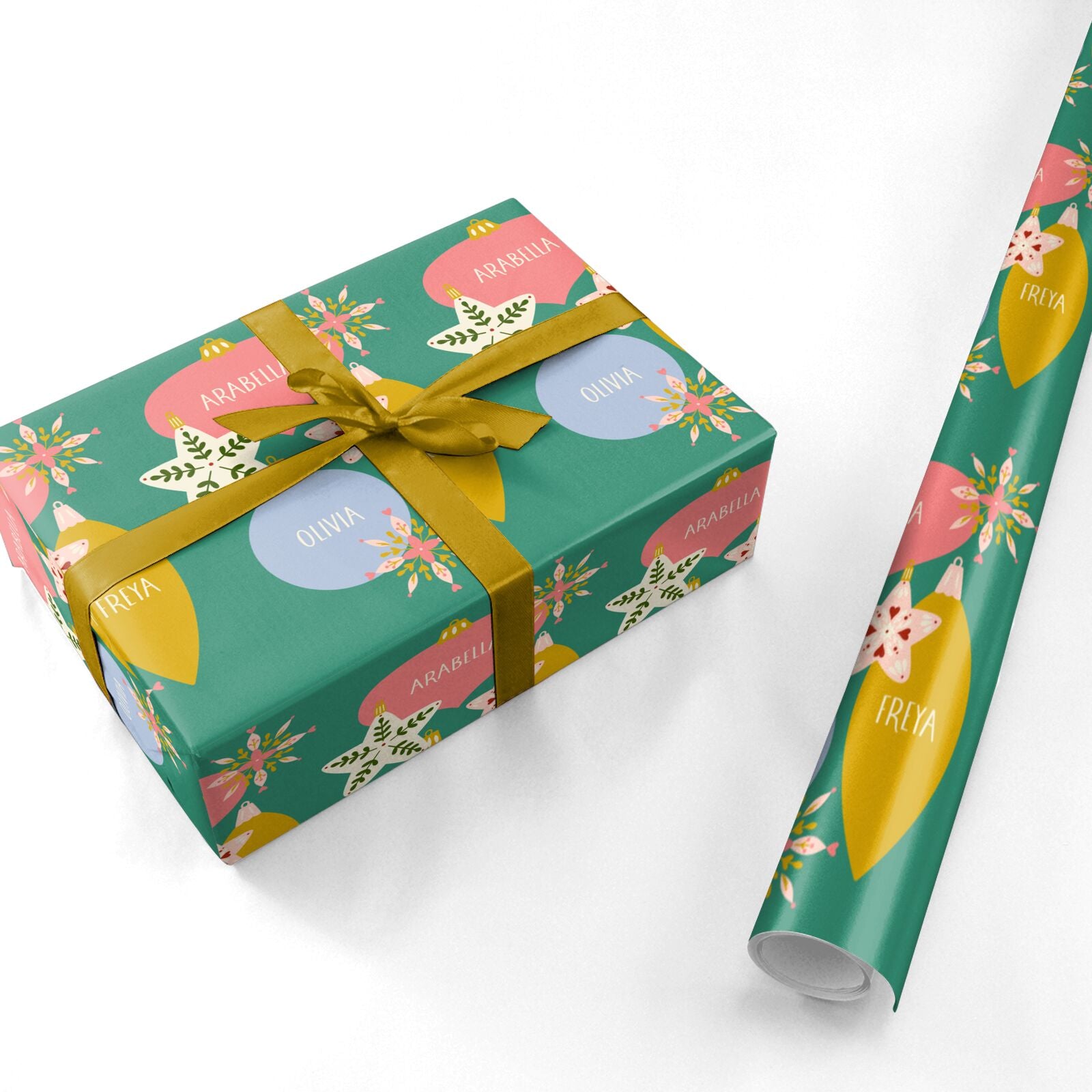 Personalised Christmas Bauble Personalised Wrapping Paper