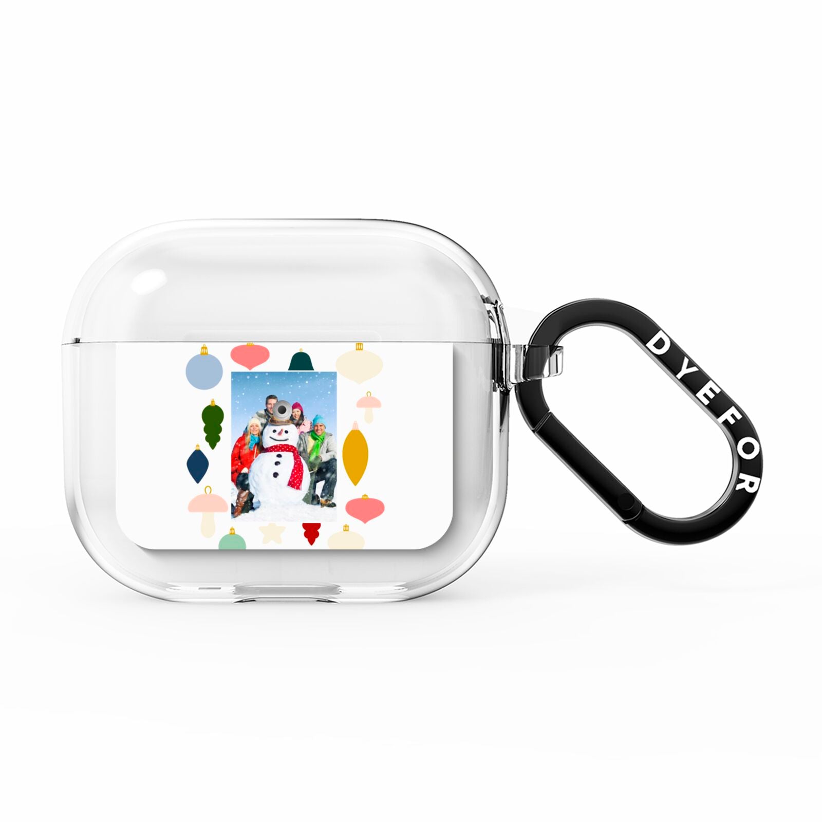 Personalised Christmas Baubles AirPods Clear Case 3rd Gen