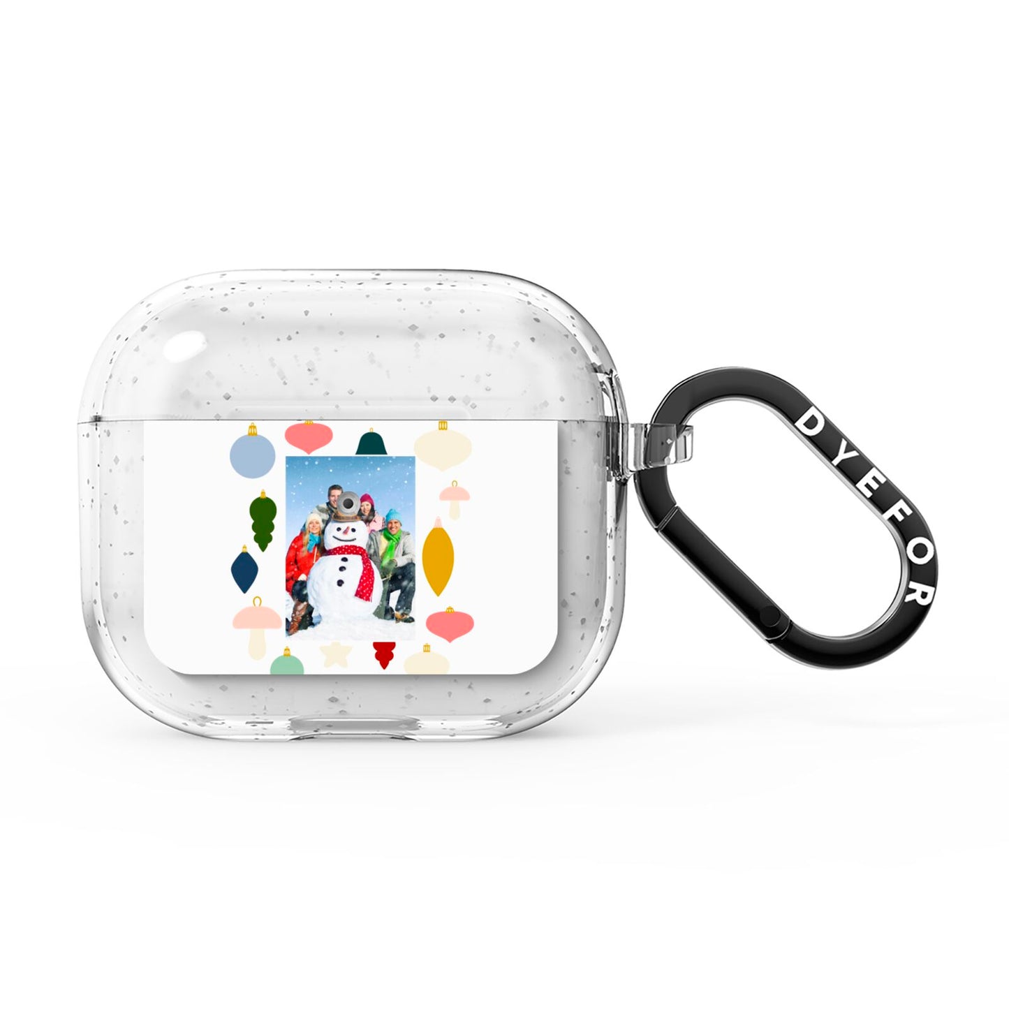 Personalised Christmas Baubles AirPods Glitter Case 3rd Gen