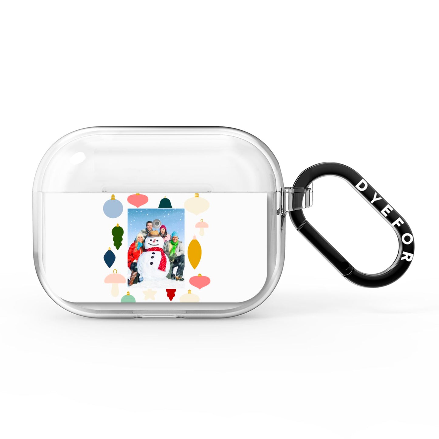 Personalised Christmas Baubles AirPods Pro Clear Case