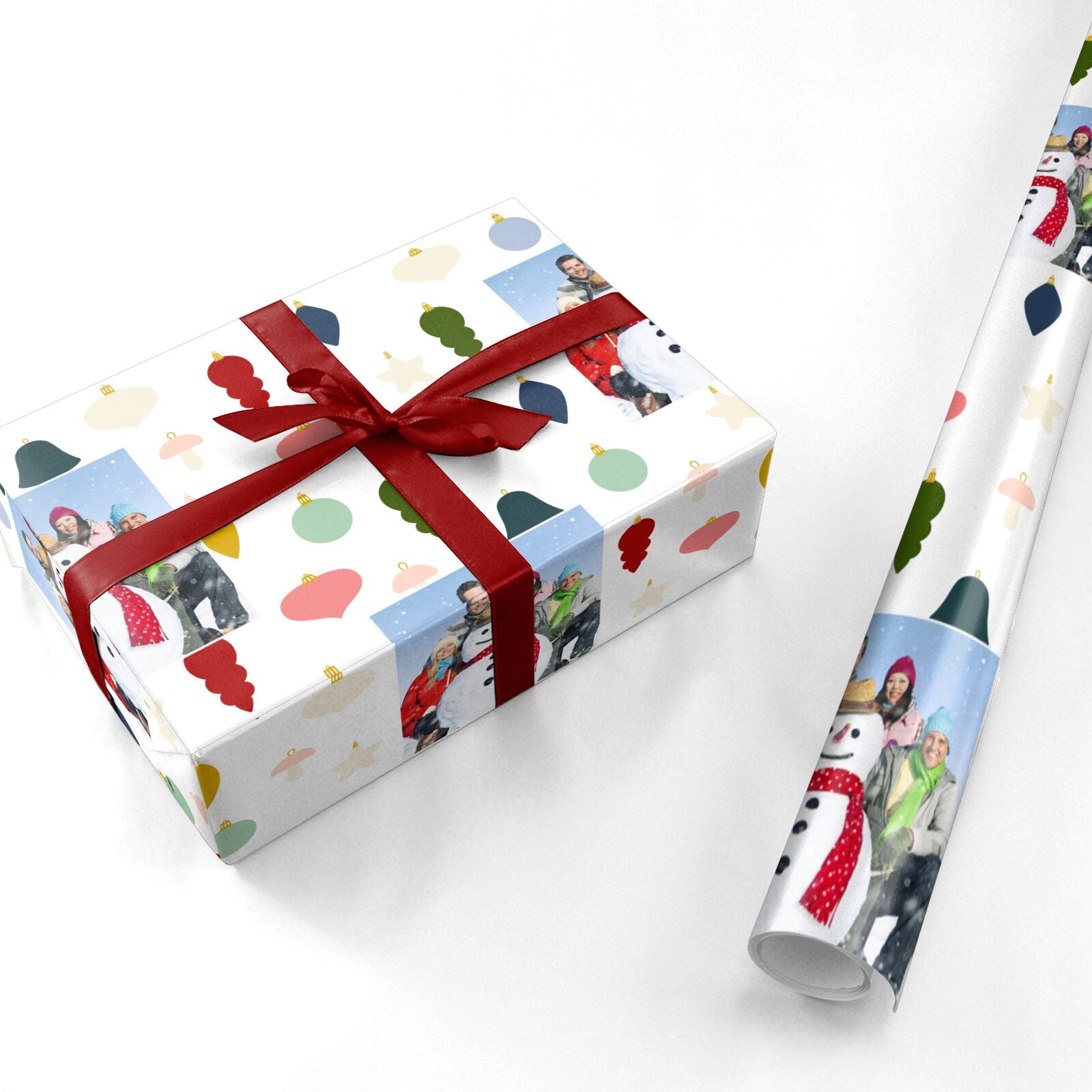 Personalised Christmas Baubles Personalised Wrapping Paper