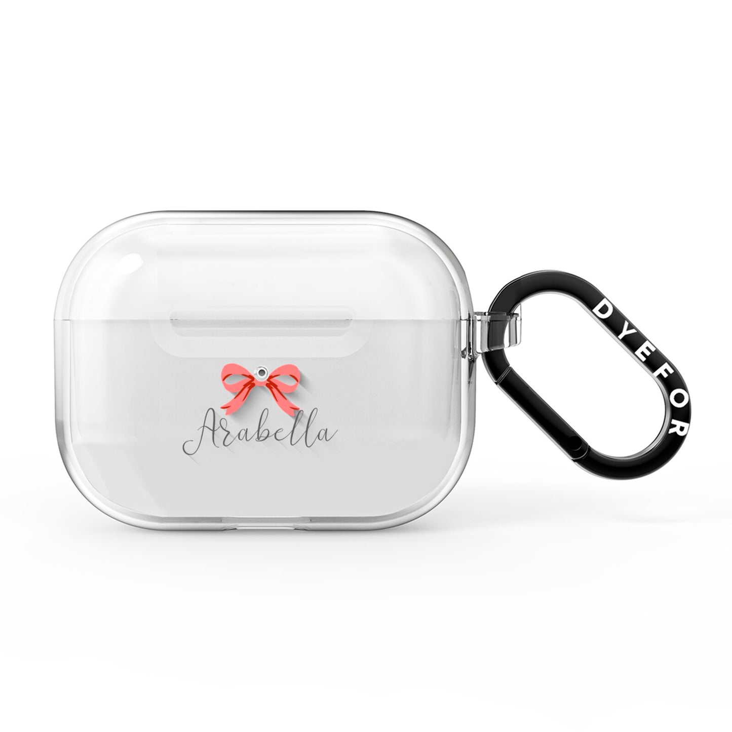 Personalised Christmas Bow AirPods Pro Clear Case