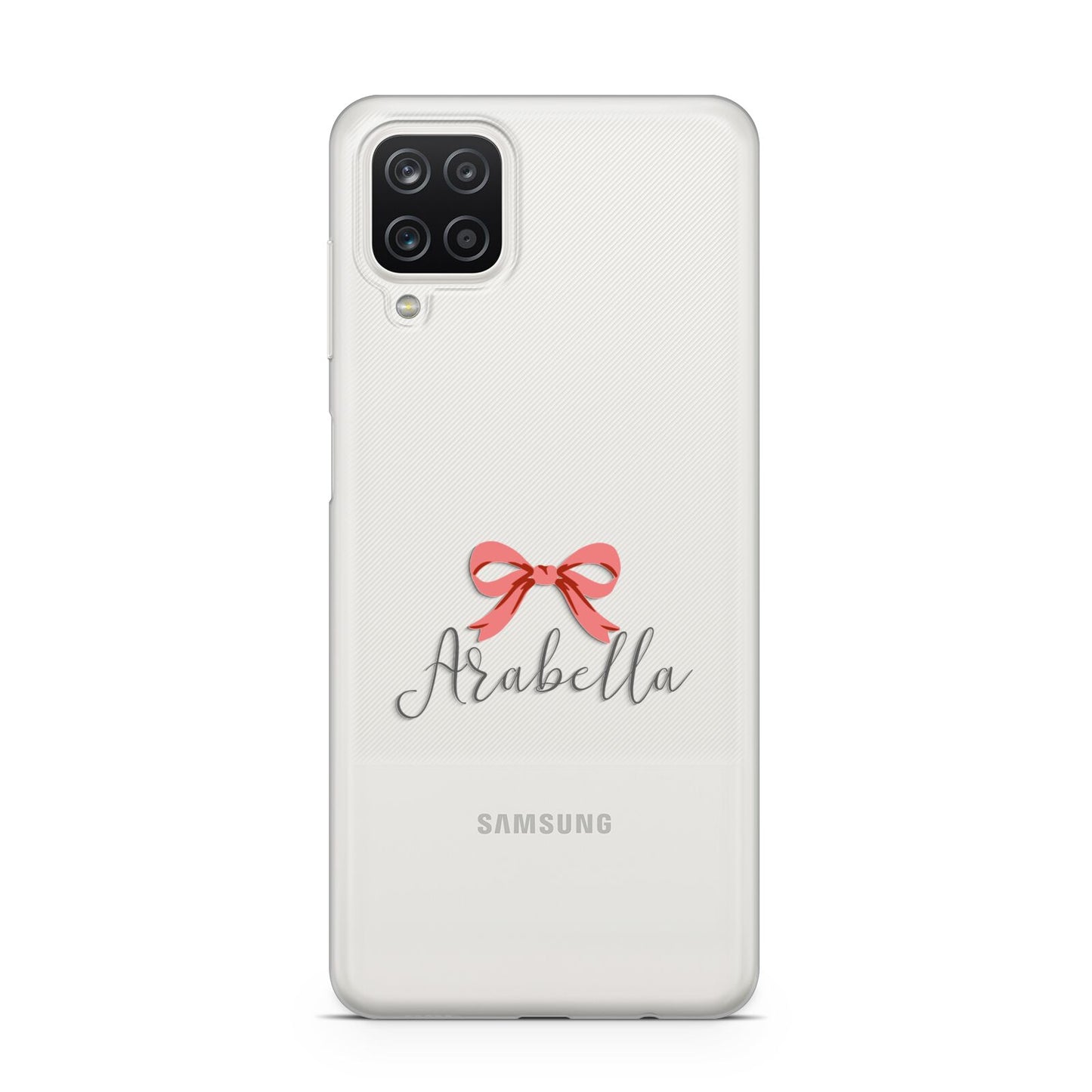 Personalised Christmas Bow Samsung A12 Case