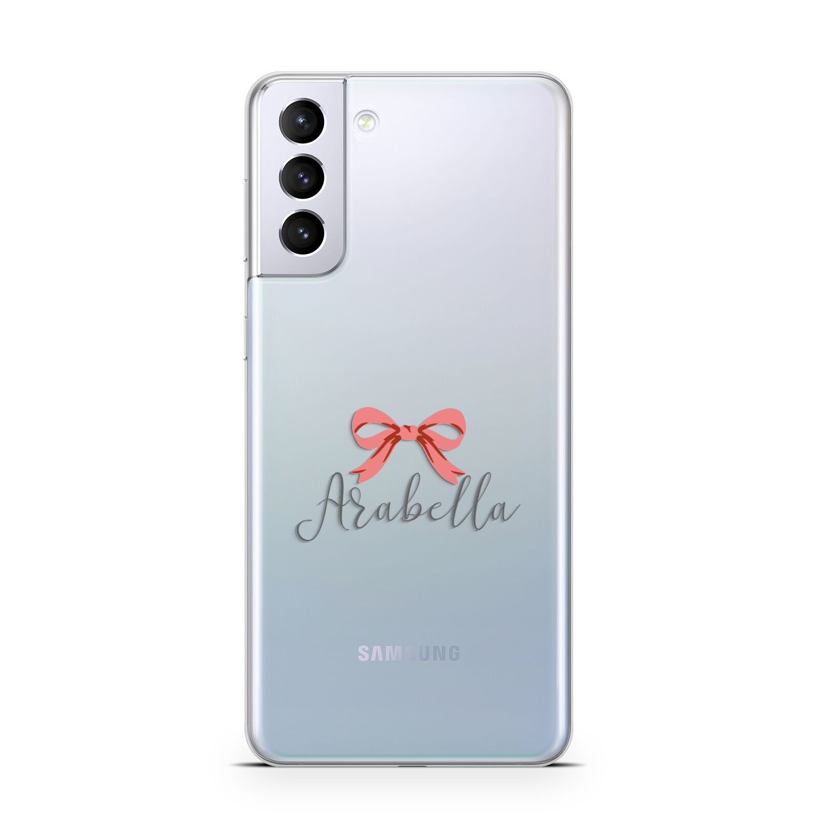 Personalised Christmas Bow Samsung S21 Plus Case