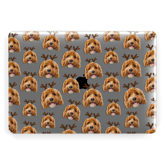 Personalised Christmas Dog Antler Apple MacBook Case