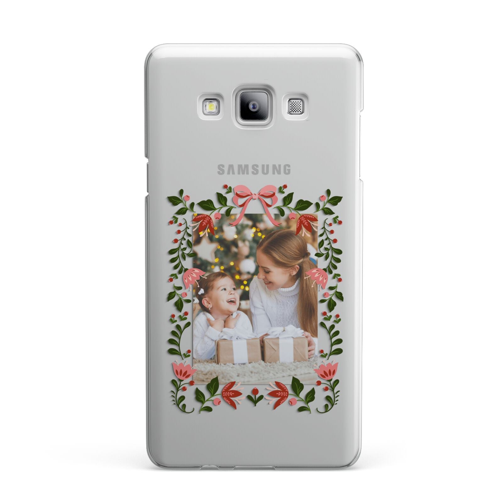 Personalised Christmas Flowers Photo Samsung Galaxy A7 2015 Case