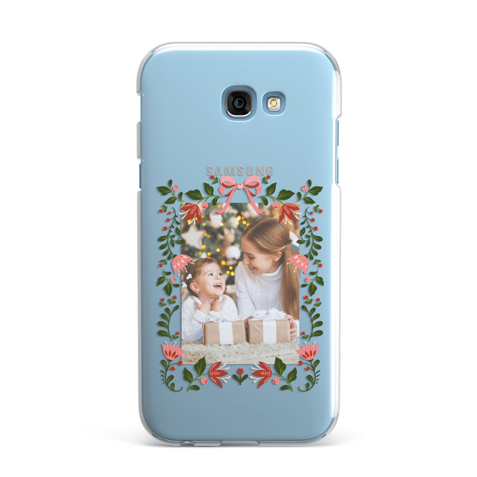 Personalised Christmas Flowers Photo Samsung Galaxy A7 2017 Case