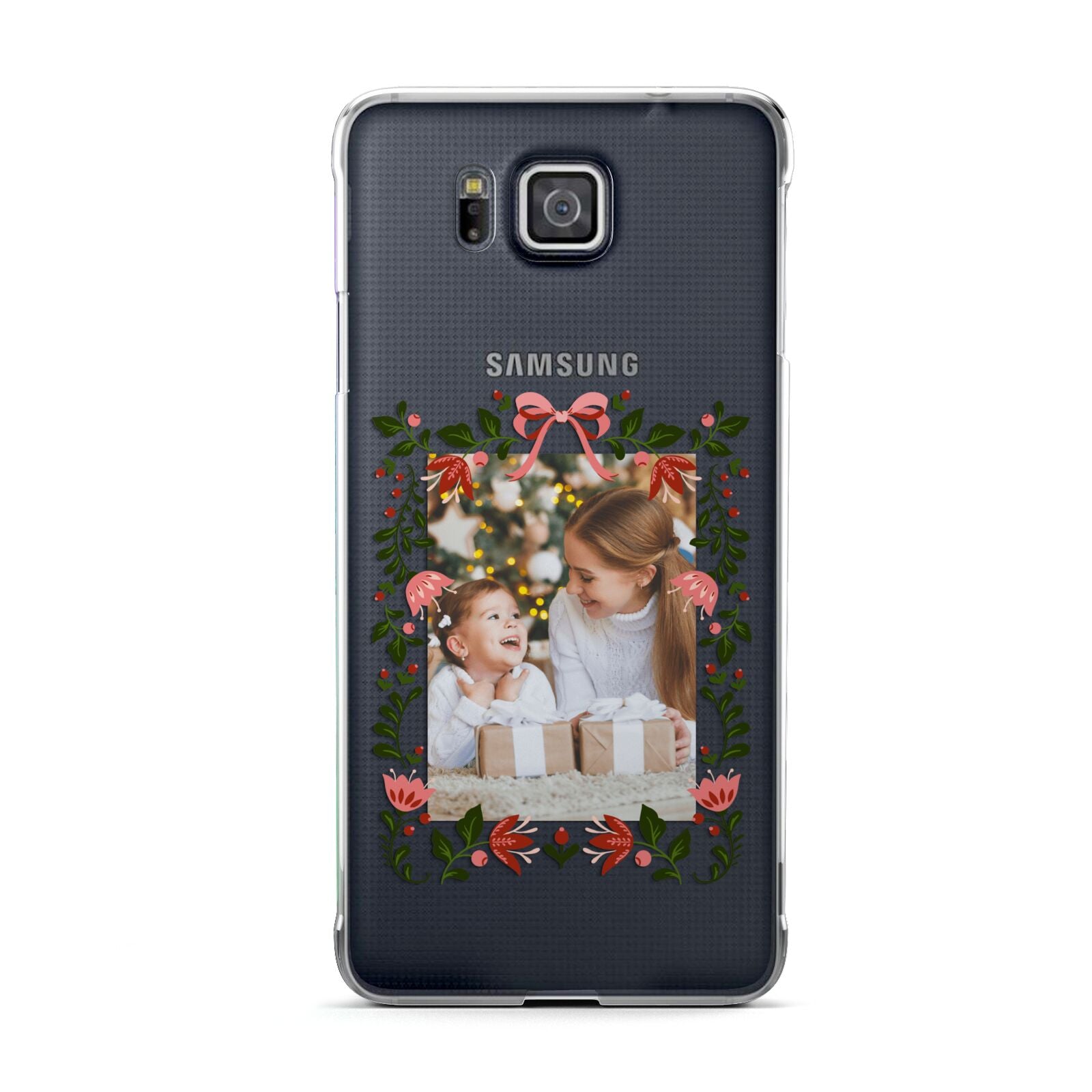 Personalised Christmas Flowers Photo Samsung Galaxy Alpha Case