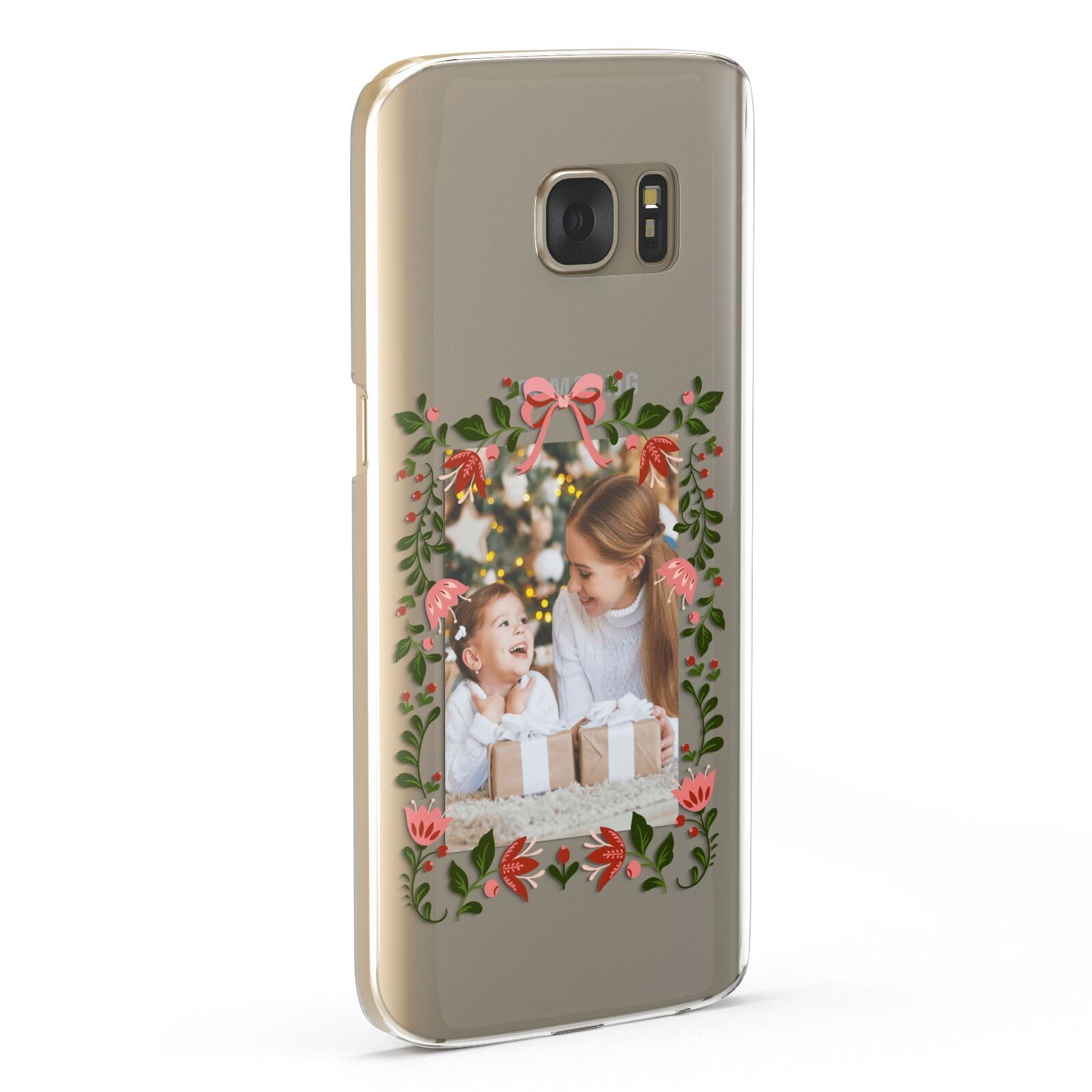 Personalised Christmas Flowers Photo Samsung Galaxy Case Fourty Five Degrees