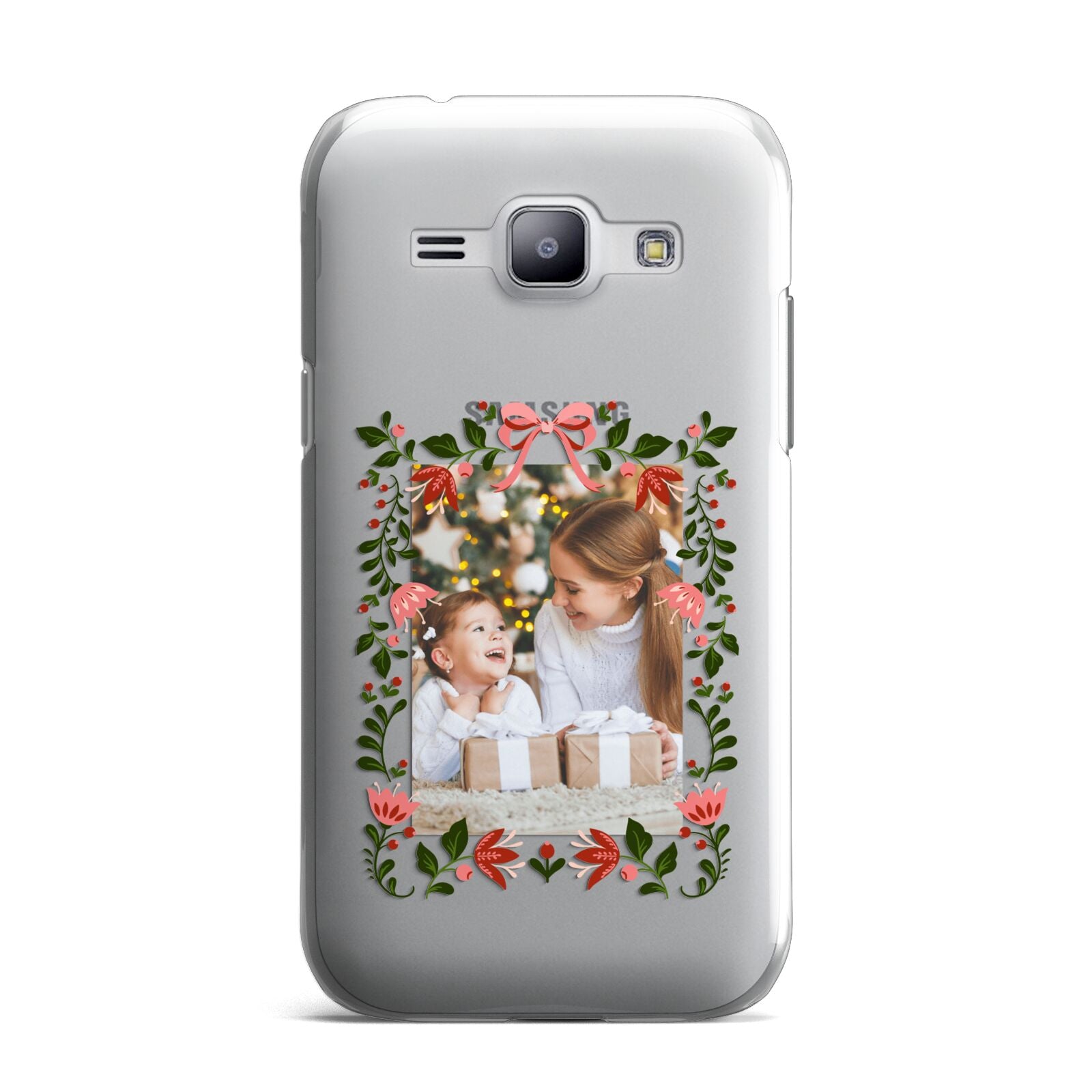 Personalised Christmas Flowers Photo Samsung Galaxy J1 2015 Case