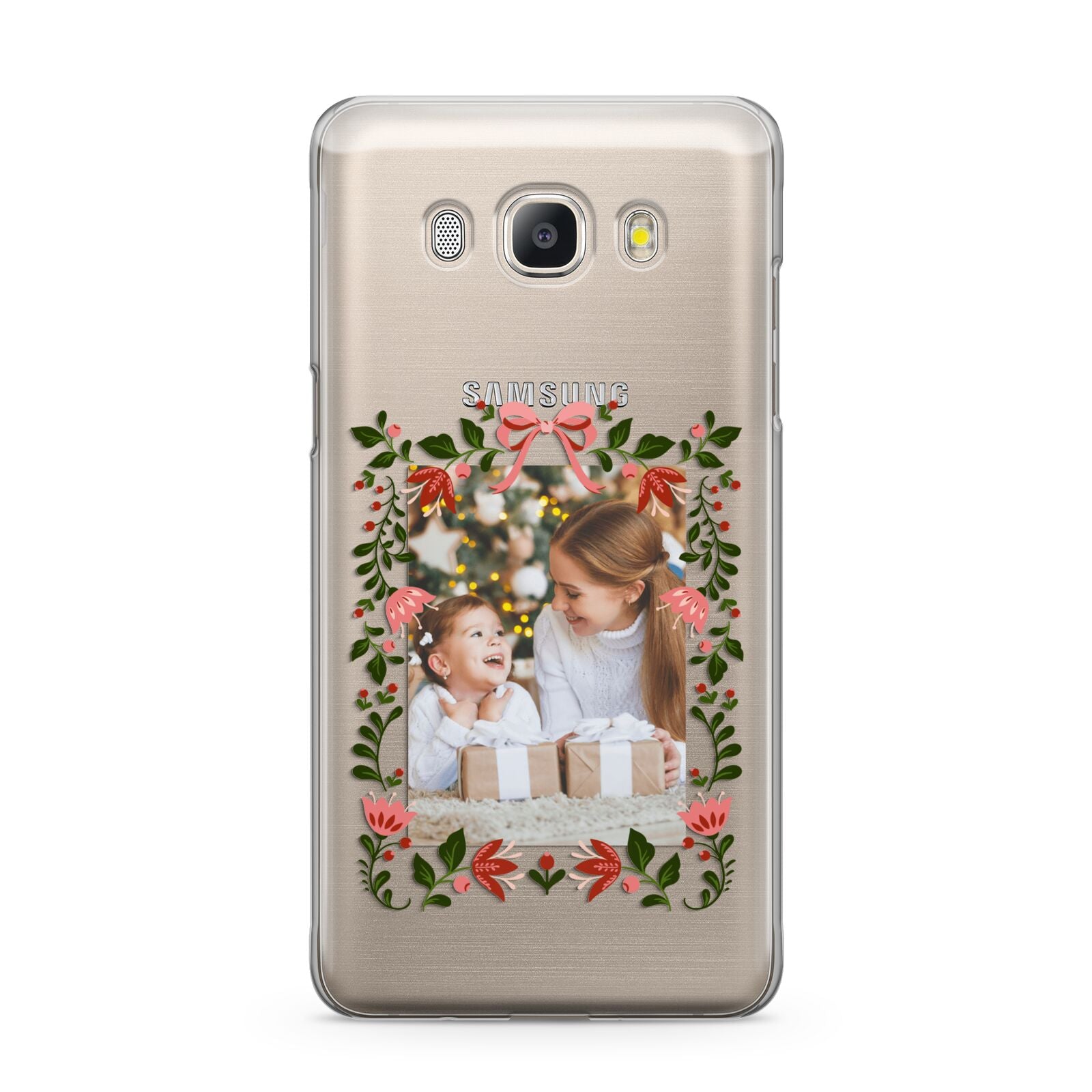 Personalised Christmas Flowers Photo Samsung Galaxy J5 2016 Case