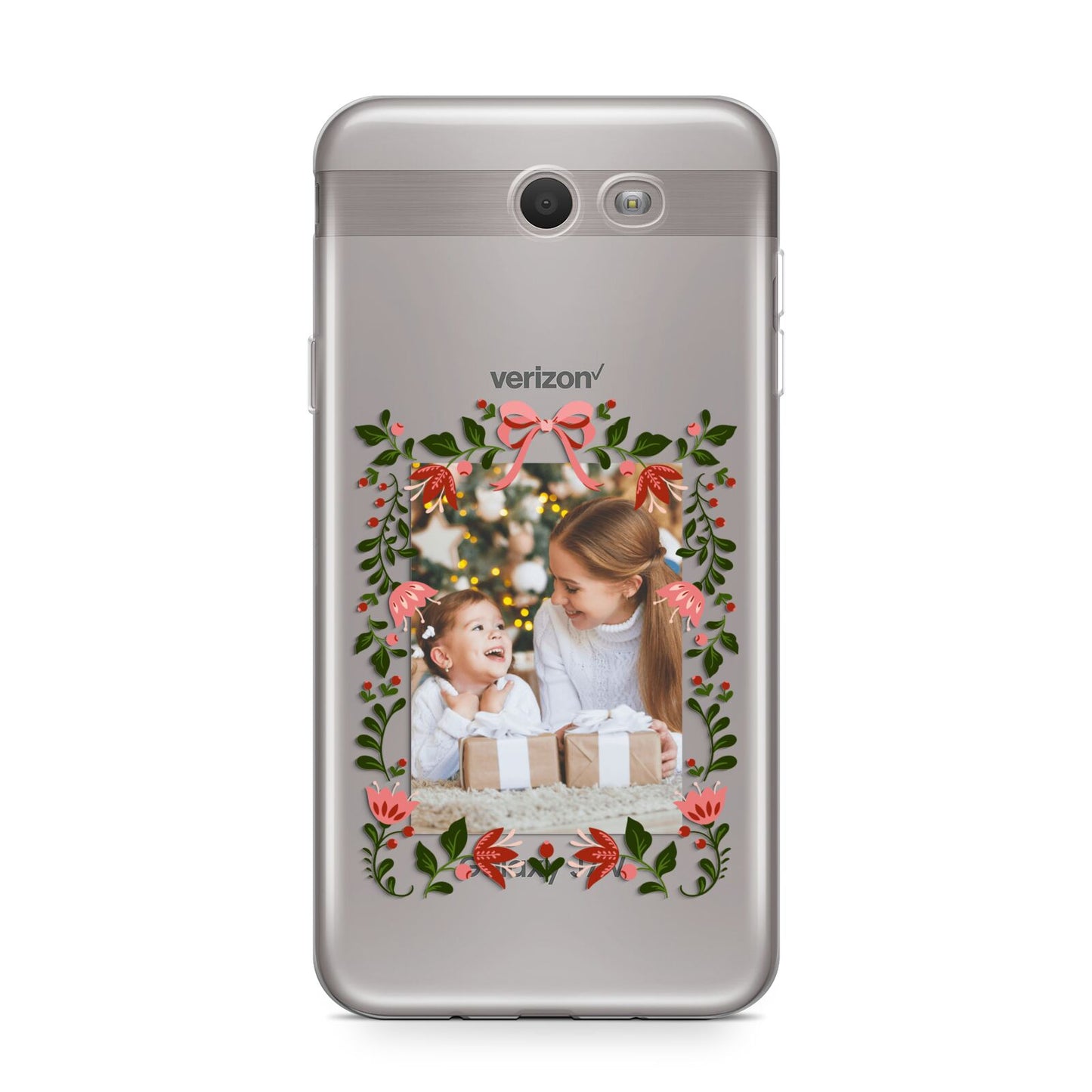 Personalised Christmas Flowers Photo Samsung Galaxy J7 2017 Case