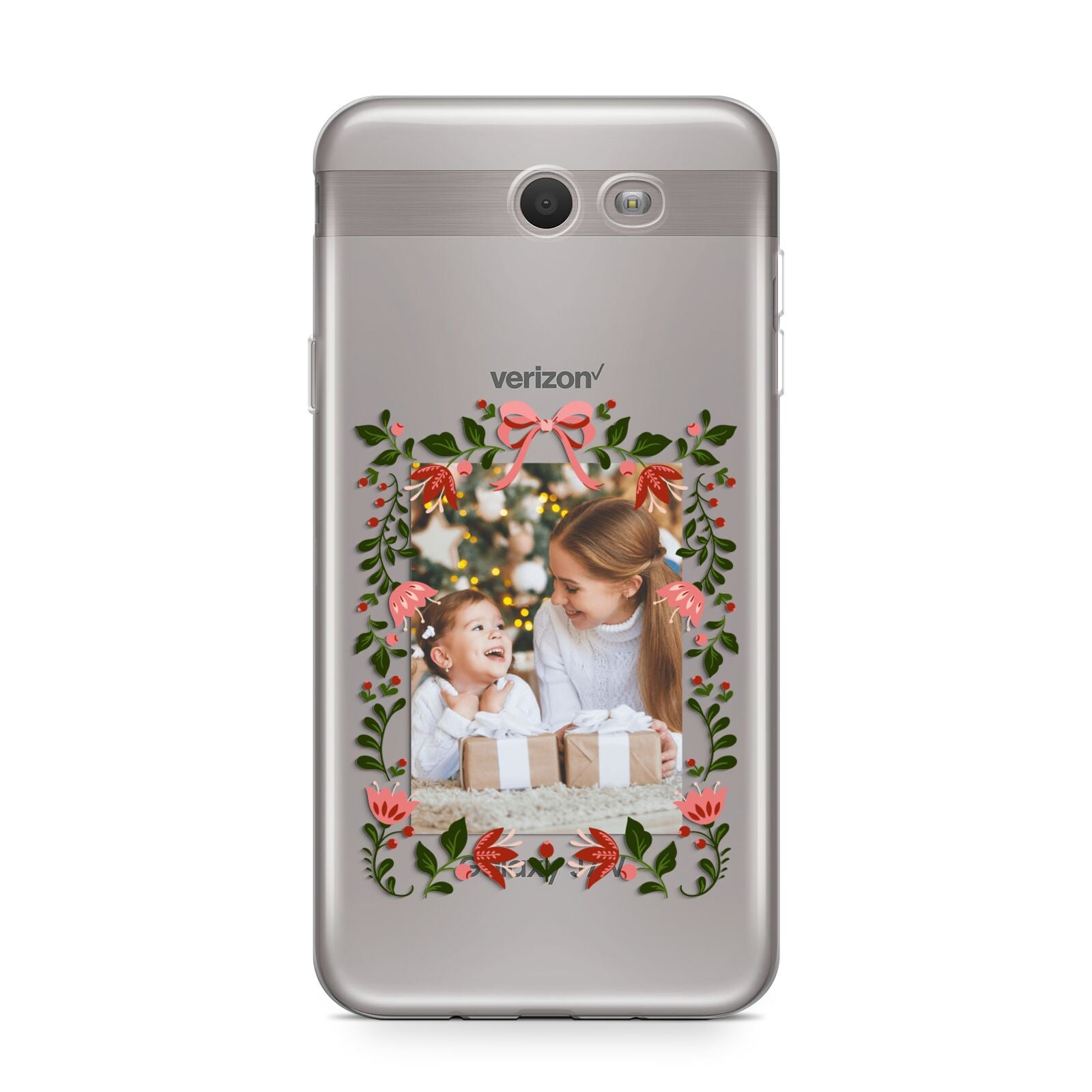 Personalised Christmas Flowers Photo Samsung Galaxy J7 2017 Case