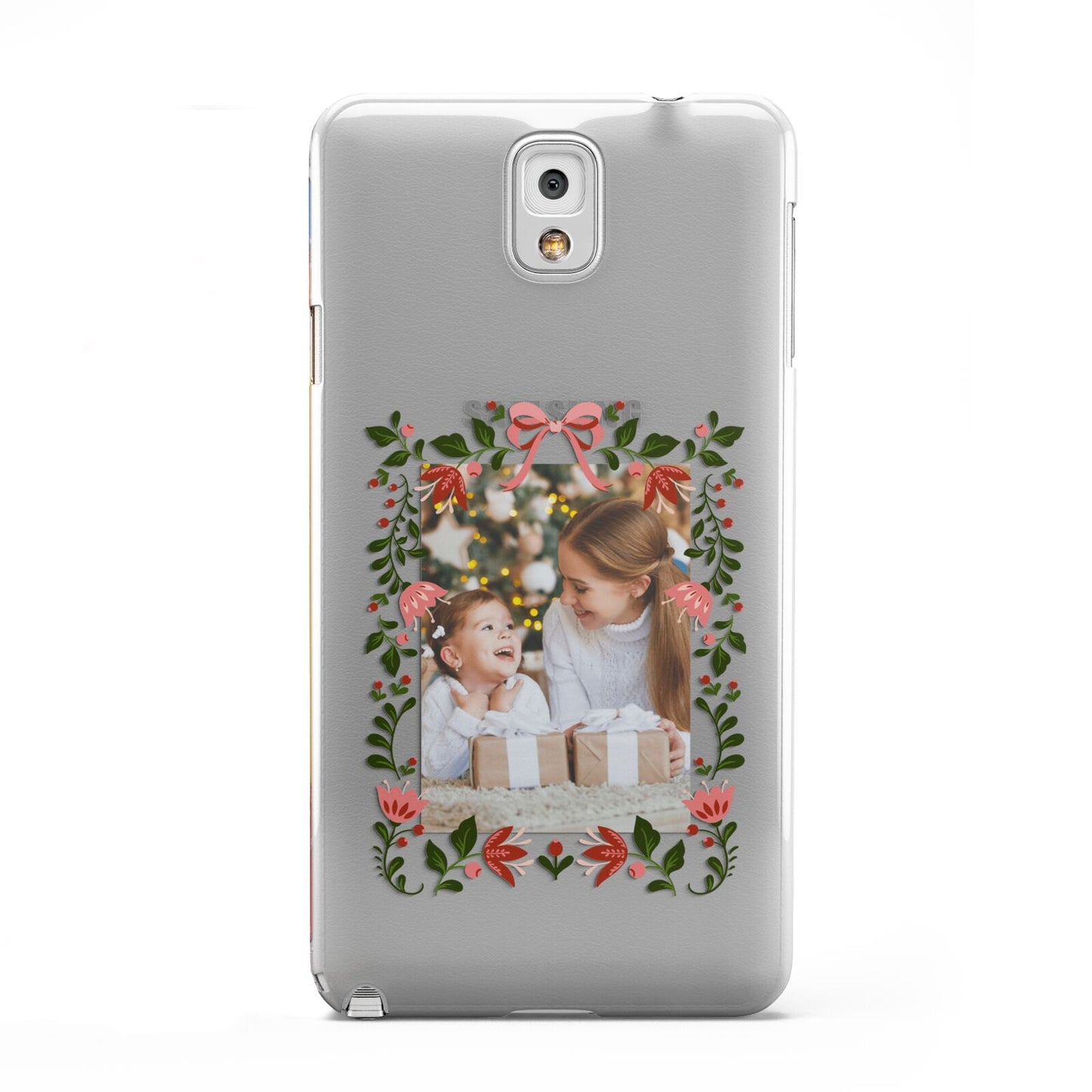 Personalised Christmas Flowers Photo Samsung Galaxy Note 3 Case