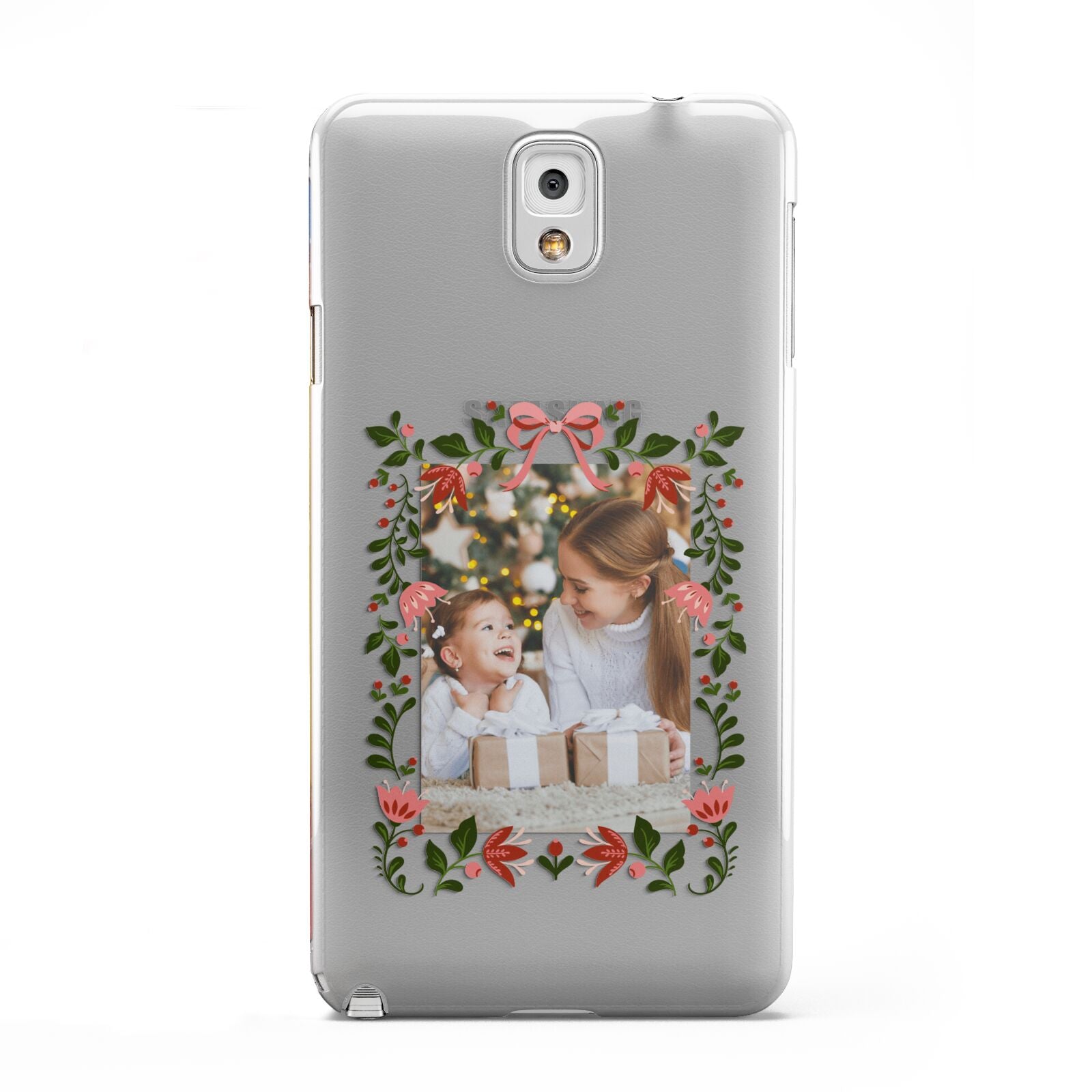 Personalised Christmas Flowers Photo Samsung Galaxy Note 3 Case