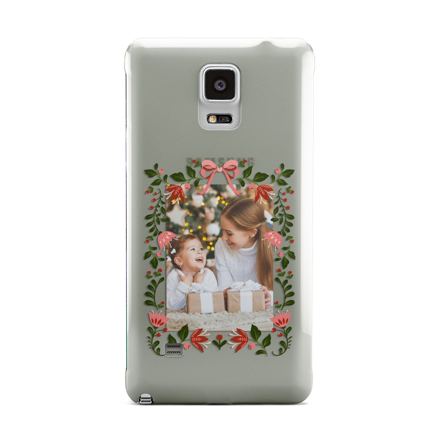 Personalised Christmas Flowers Photo Samsung Galaxy Note 4 Case