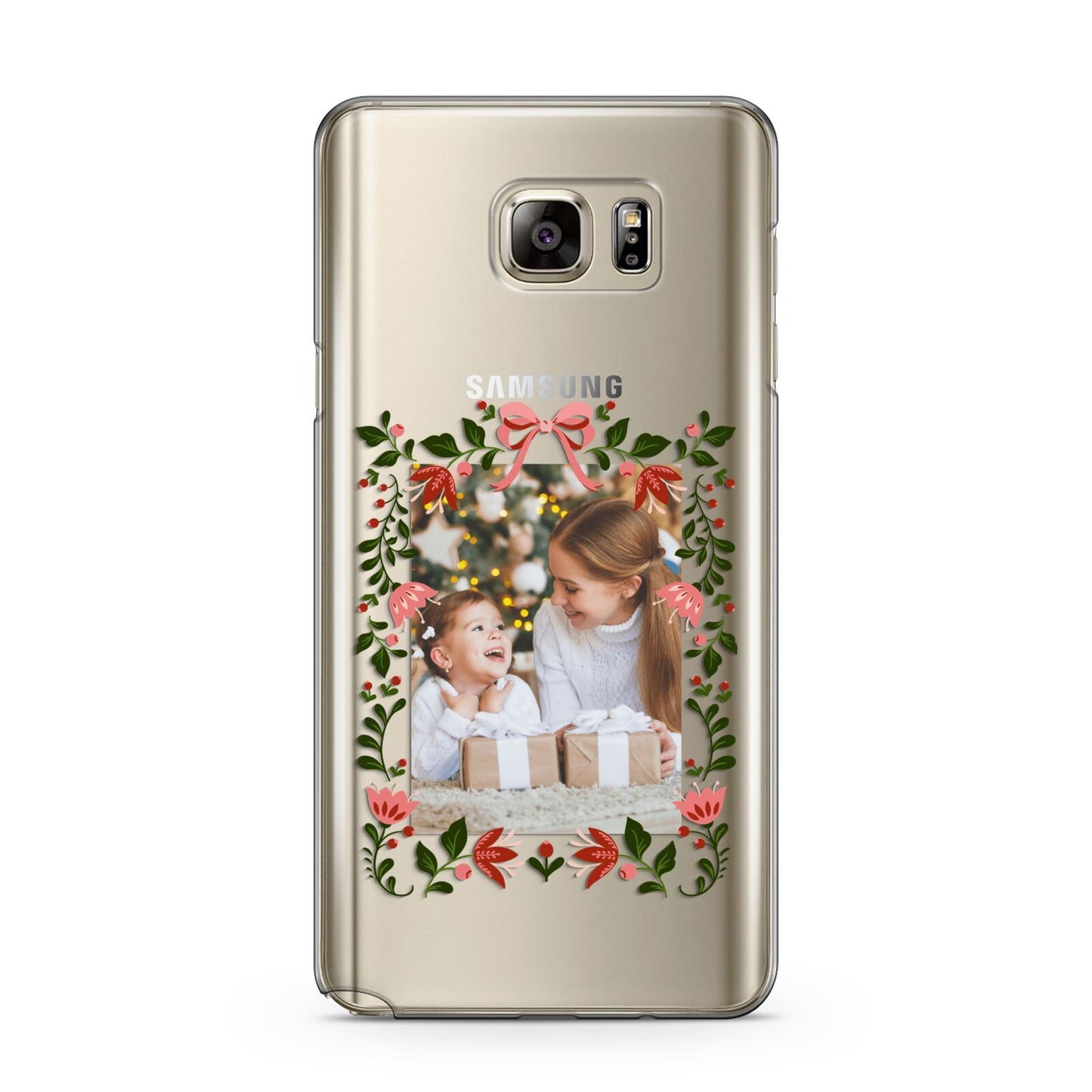 Personalised Christmas Flowers Photo Samsung Galaxy Note 5 Case