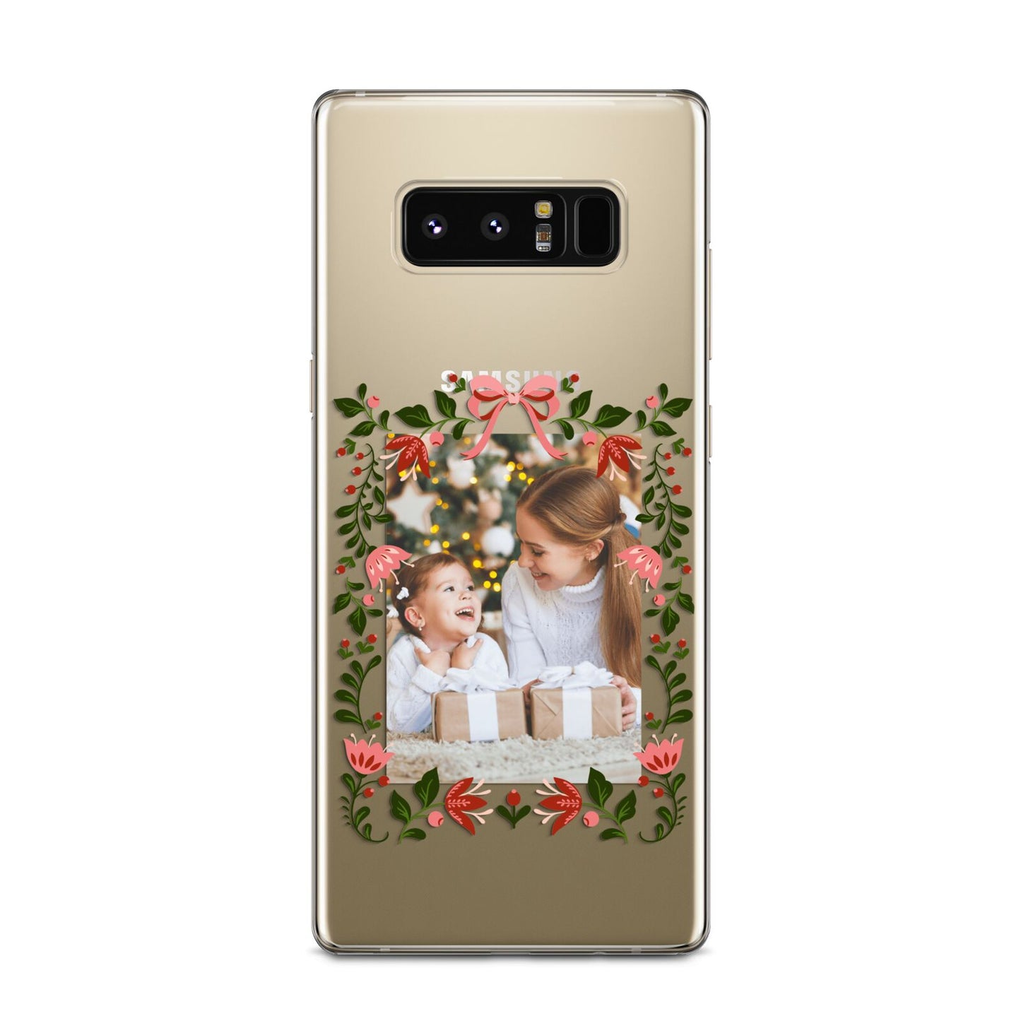 Personalised Christmas Flowers Photo Samsung Galaxy Note 8 Case