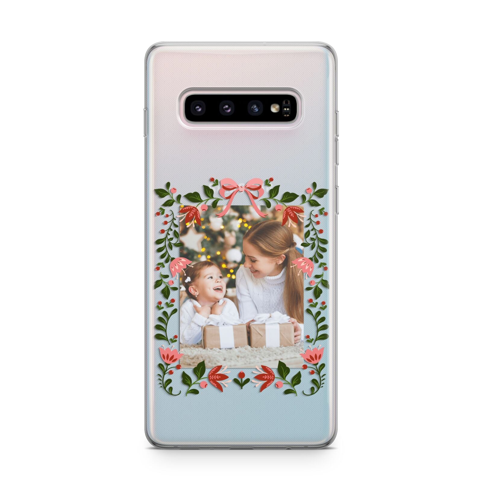 Personalised Christmas Flowers Photo Samsung Galaxy S10 Plus Case