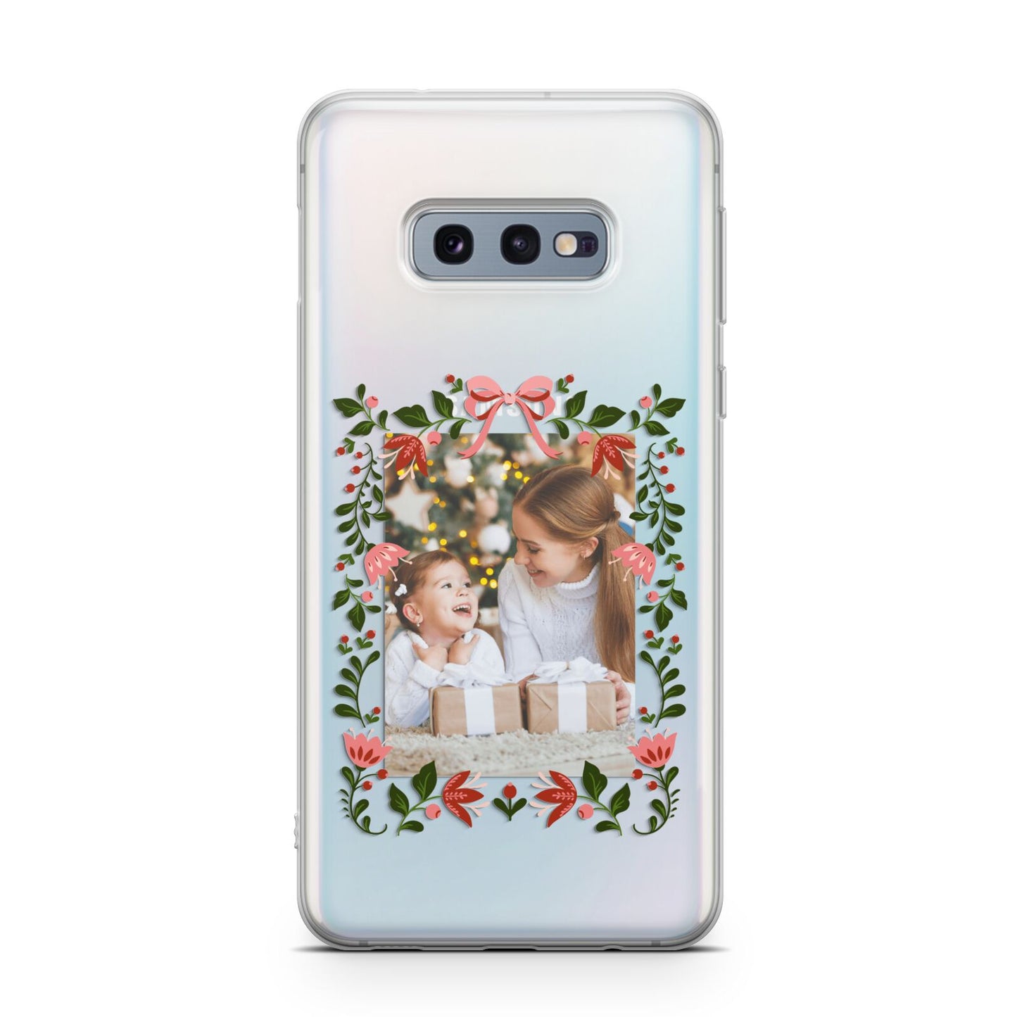 Personalised Christmas Flowers Photo Samsung Galaxy S10E Case