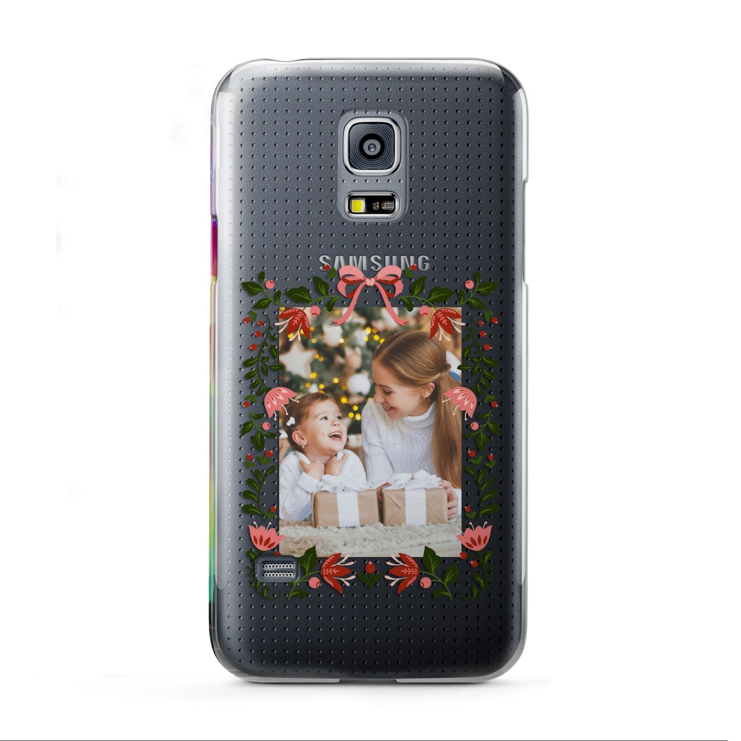 Personalised Christmas Flowers Photo Samsung Galaxy S5 Mini Case